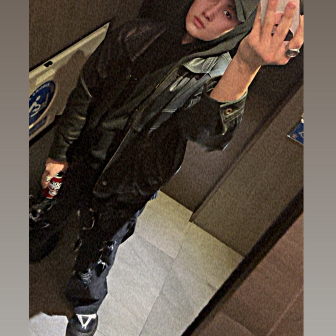 Dr. Martens x Rick Owens 1460 DMXL Megalace Black, Hansroom Chrome Hearts CH Plus Charm 1P Dia 착용 스타일