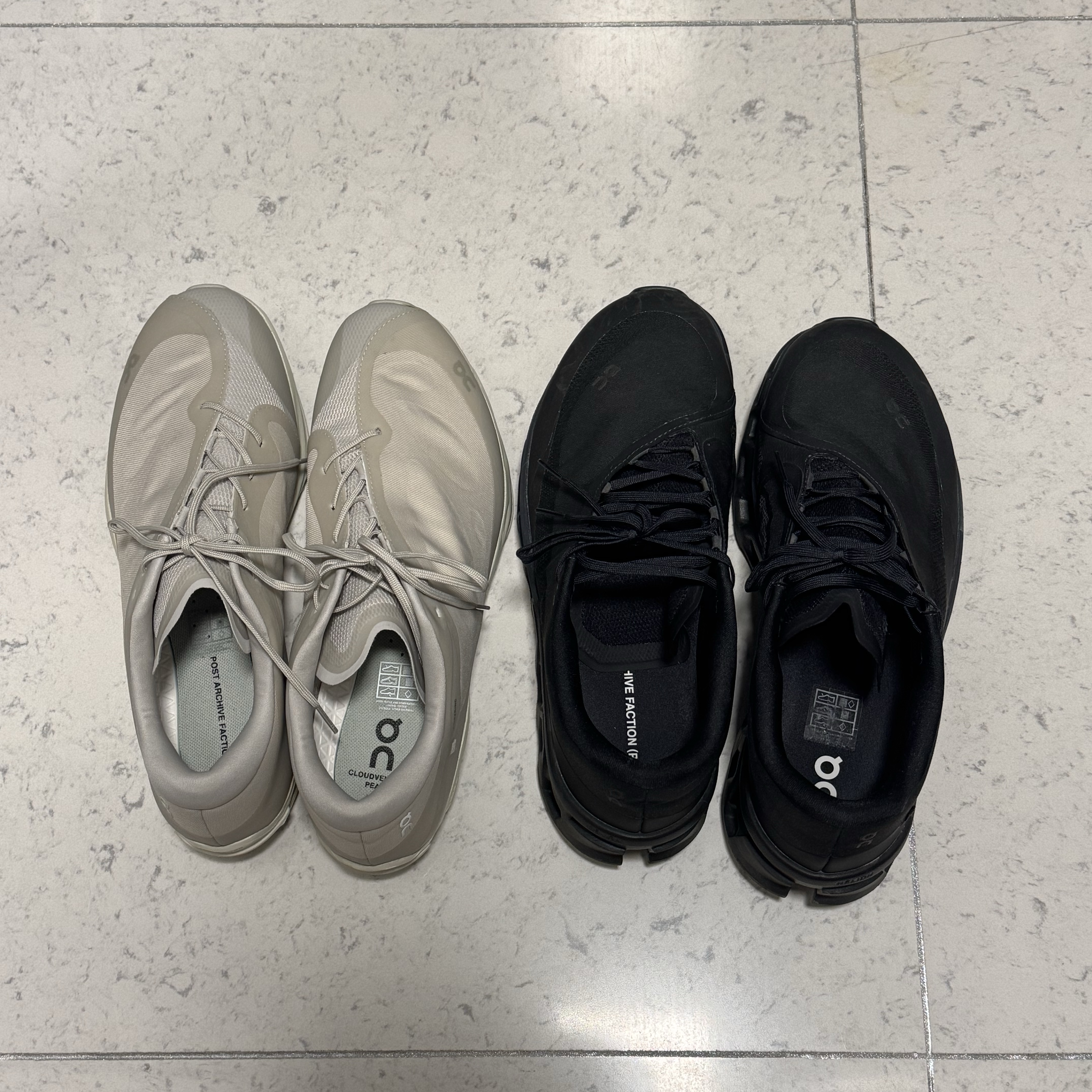 On Running x Post Archive Faction (Paf) Cloudventure Peak Ice Moon, On Running x Post Archive Faction (Paf) Cloudmonster 2 Black Magnet 착용 스타일 - 4