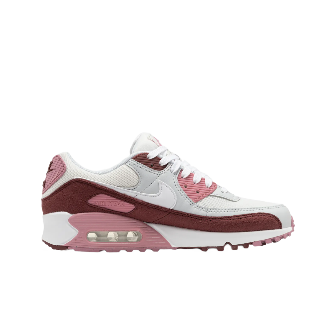 (W) 나이키 에어맥스 90 SE 다크 팀 레드 플래티넘 틴트((W) Nike Air Max 90 SE Dark Team Red Platinum Tint)
