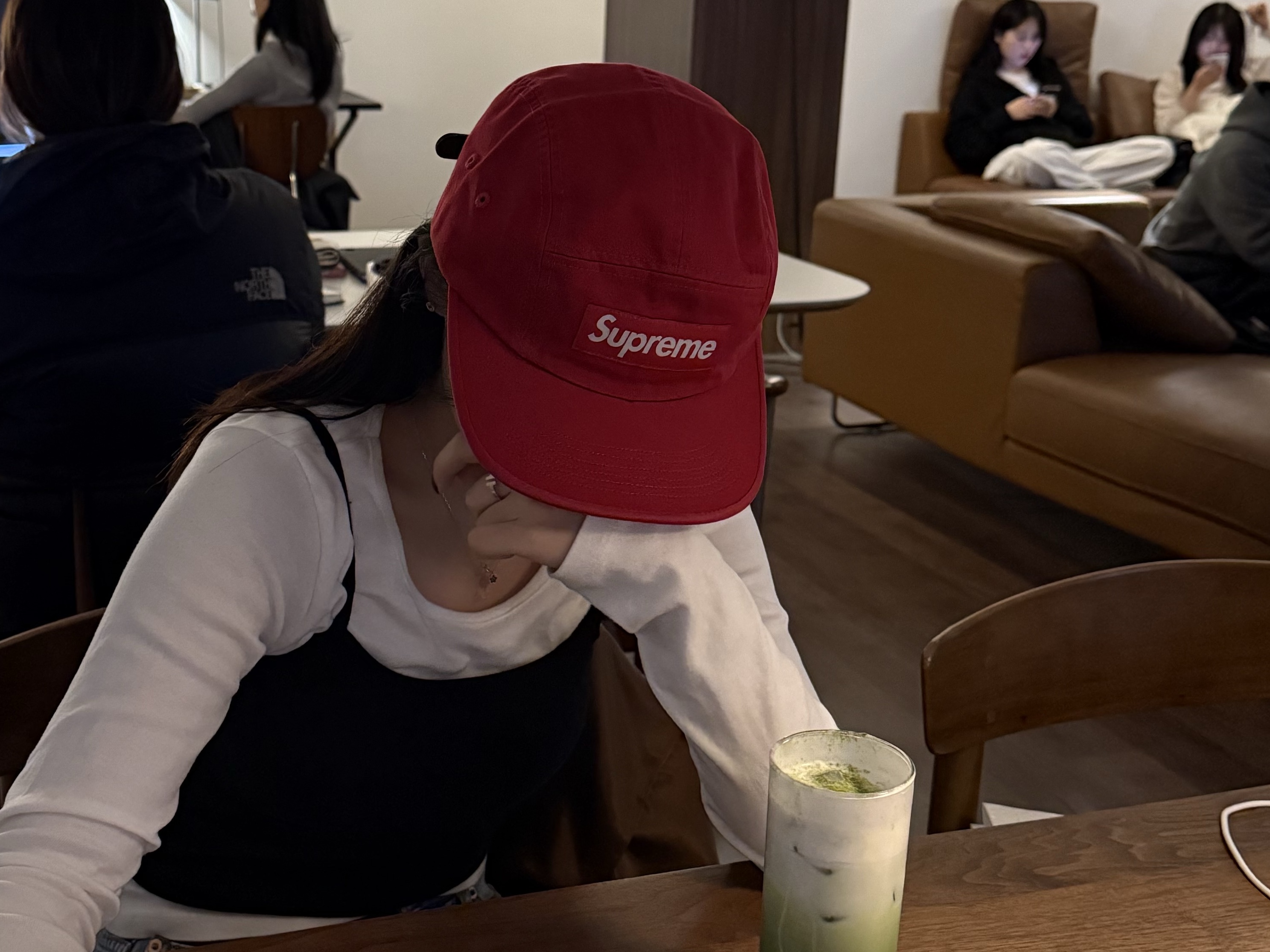 Supreme Washed Chino Twill Camp Cap Red - 25SS 착용 스타일