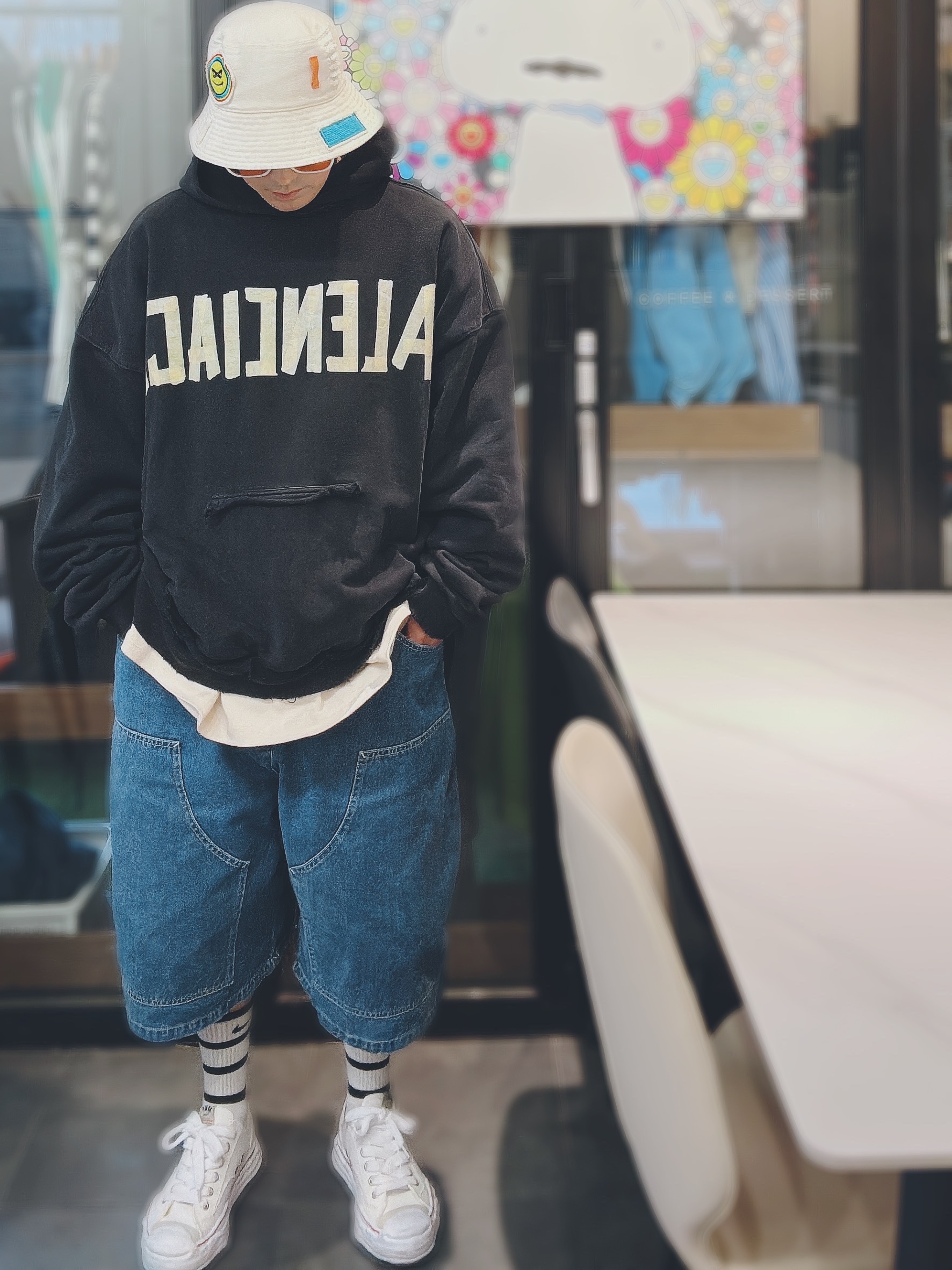 Maison Mihara Yasuhiro Hank OG Sole Canvas Low-top Sneakers White, Damiani Metropolitan Diamond Necklace Silver 착용 스타일 - 1