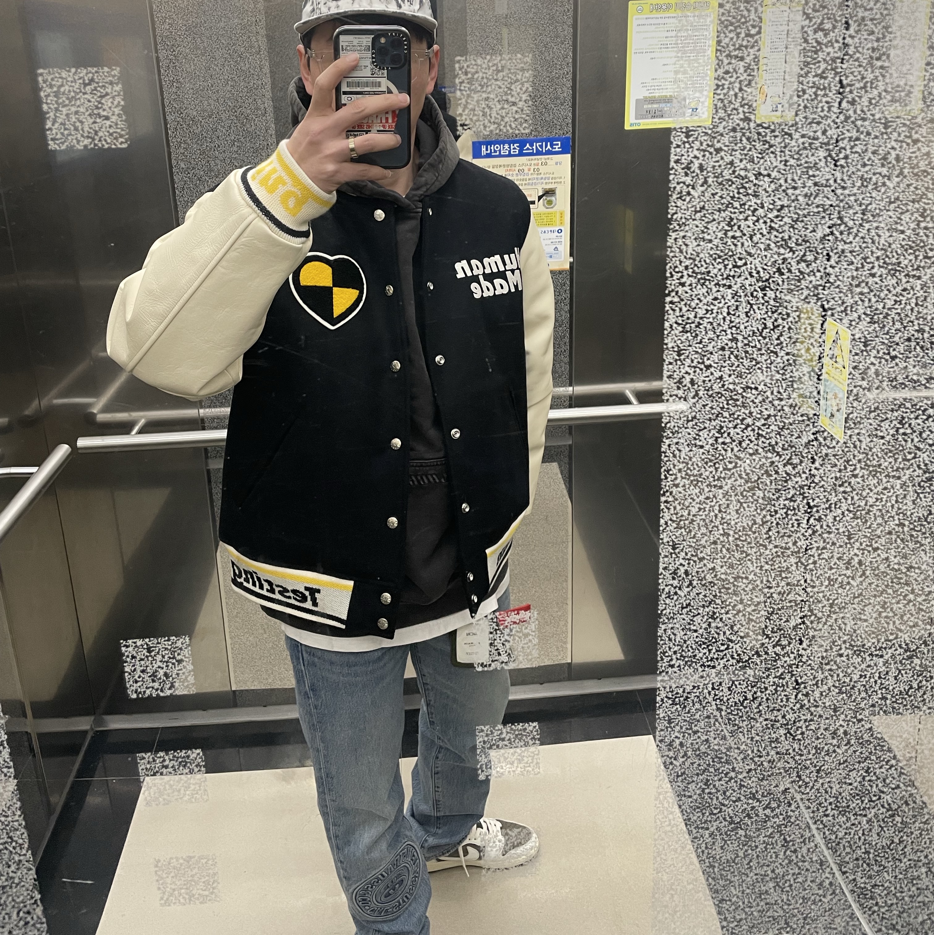 Supreme Bleached Chino Camp Cap Black - 24SS, Palace Demon Hood Black - 23FW 착용 스타일