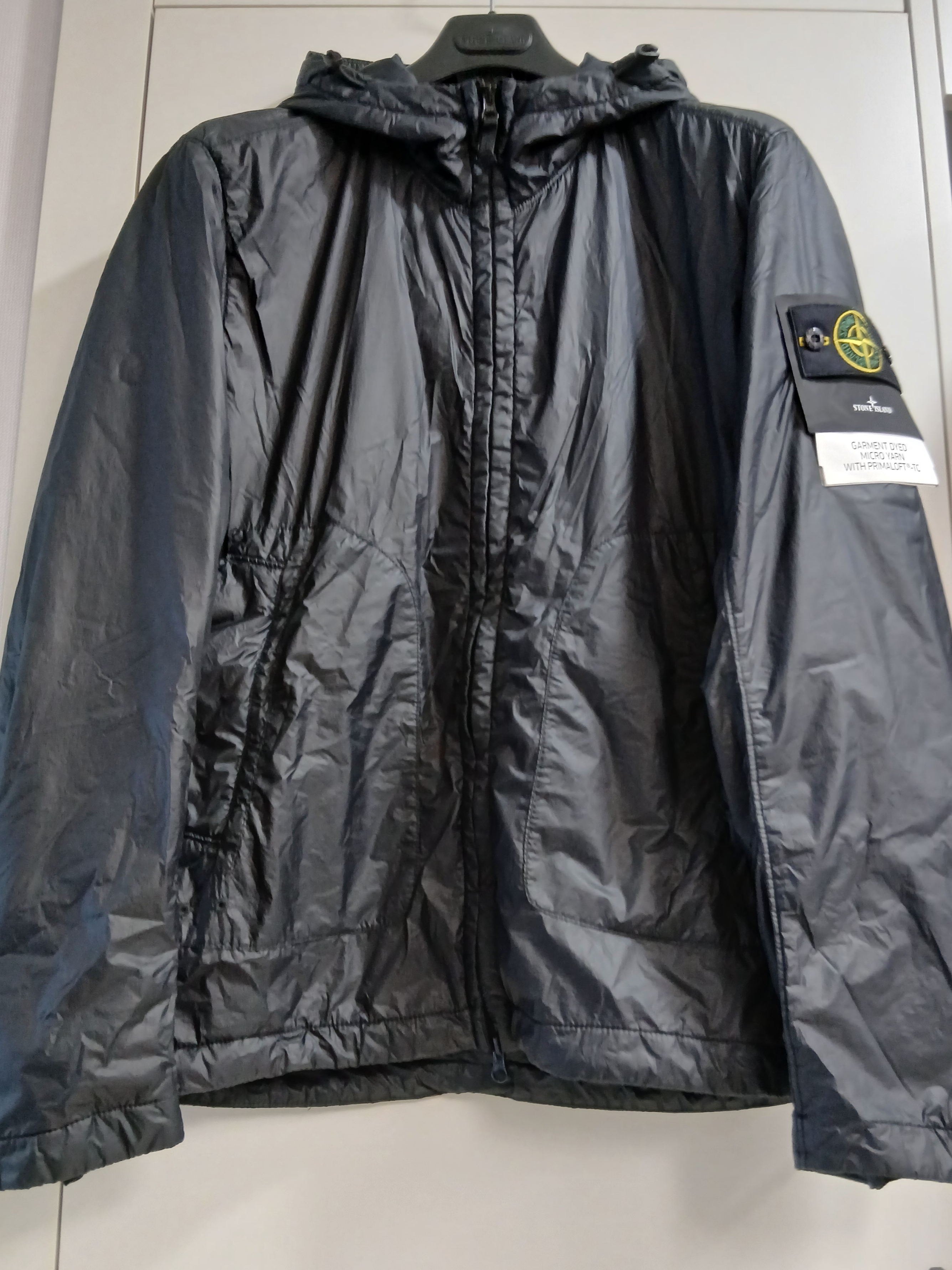 Stone Island 42025 Packable Garment Dyed Micro Yarn with Primaloft TC Hooded Jacket Black - 23SS 착용 스타일 - 10