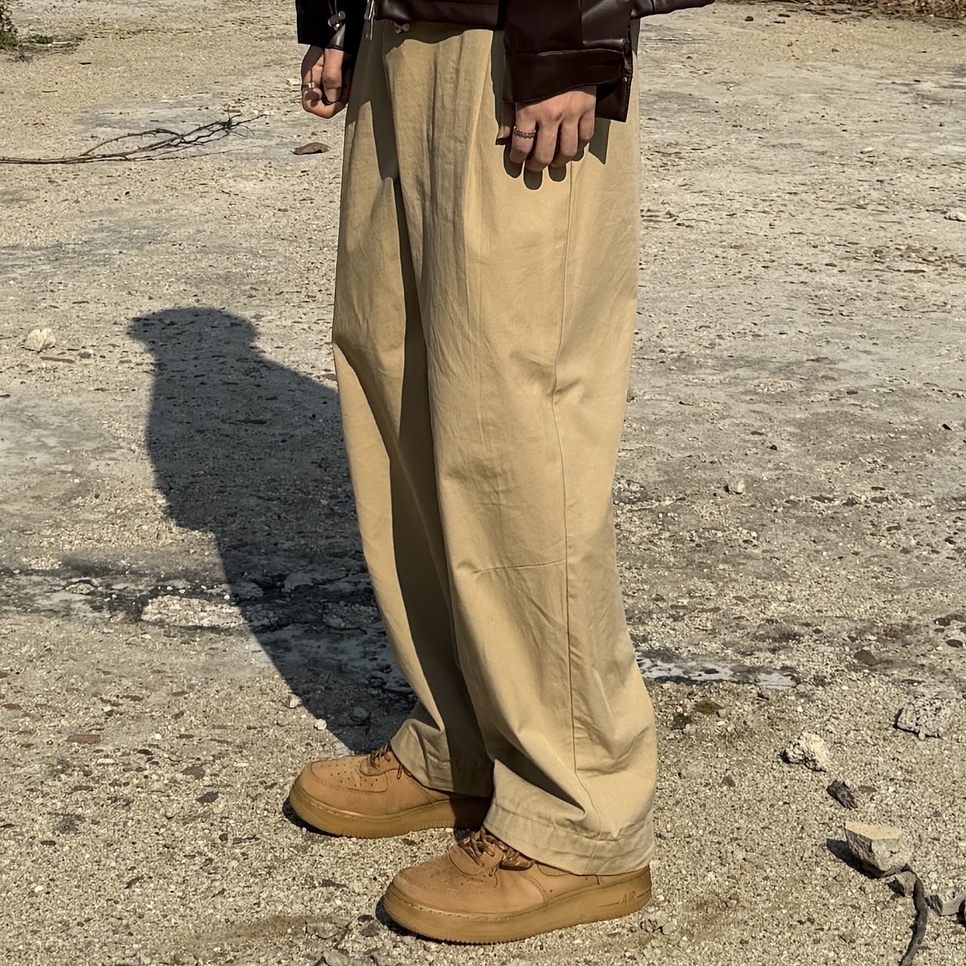 Nike Air Force 1 '07 WB Flax 착용 스타일