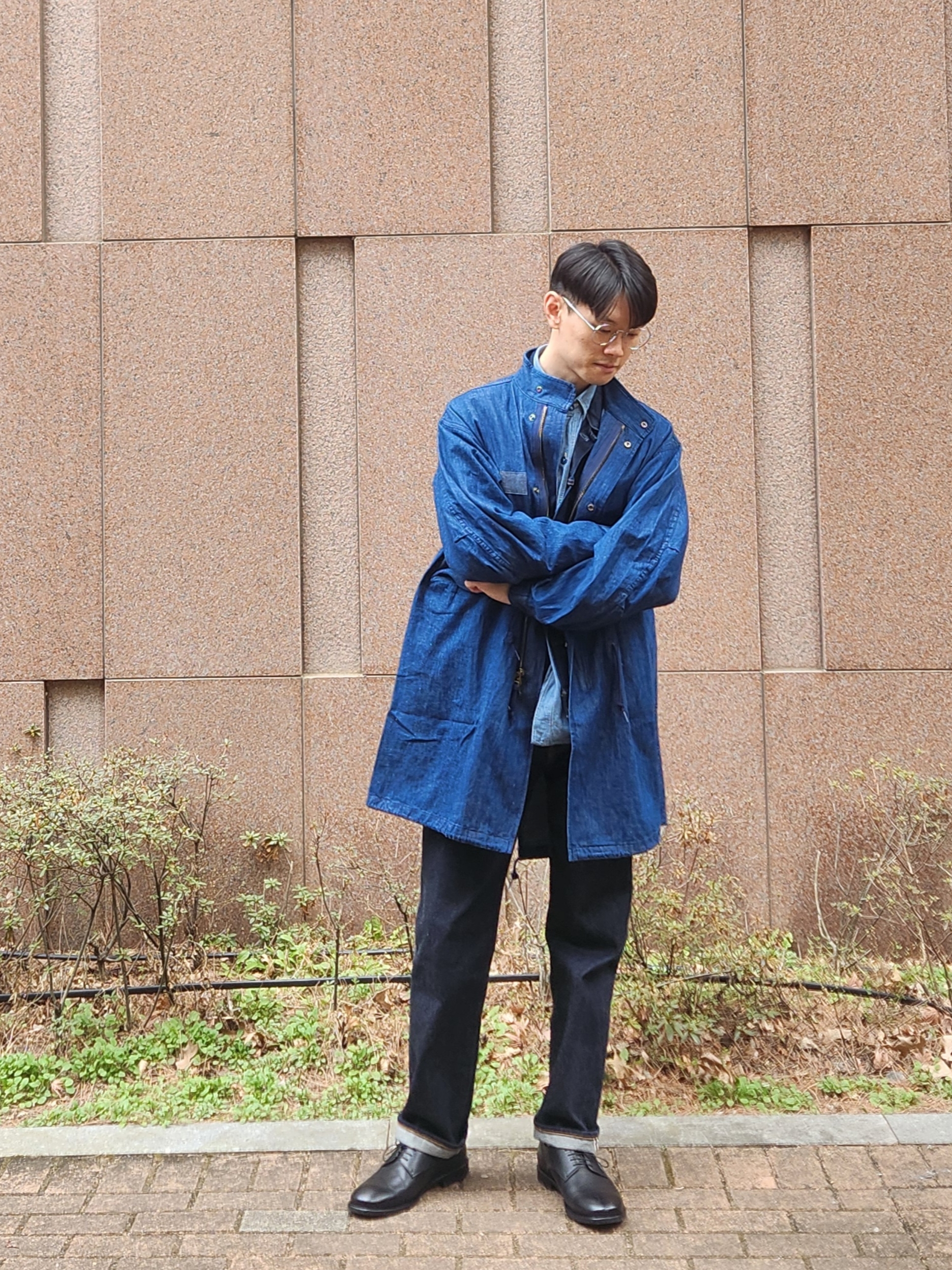 LVC 1955 501 Rigid Cotton Jean Dark Indigo 착용 스타일 - 2