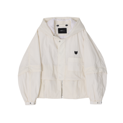 SH3JP801CR Songzio Zzero Sleeve Detachable Hood Jumper Cream