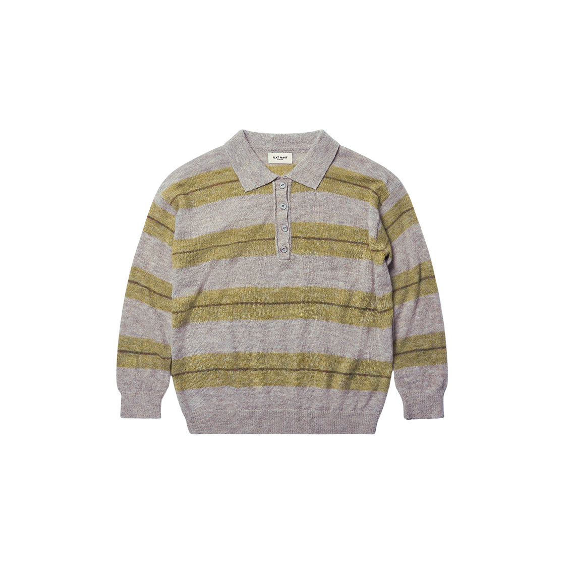 Briza Pique Beige/Khaki Flatwave in Seoul Briza Stripe Knit Pique Beige/Khaki