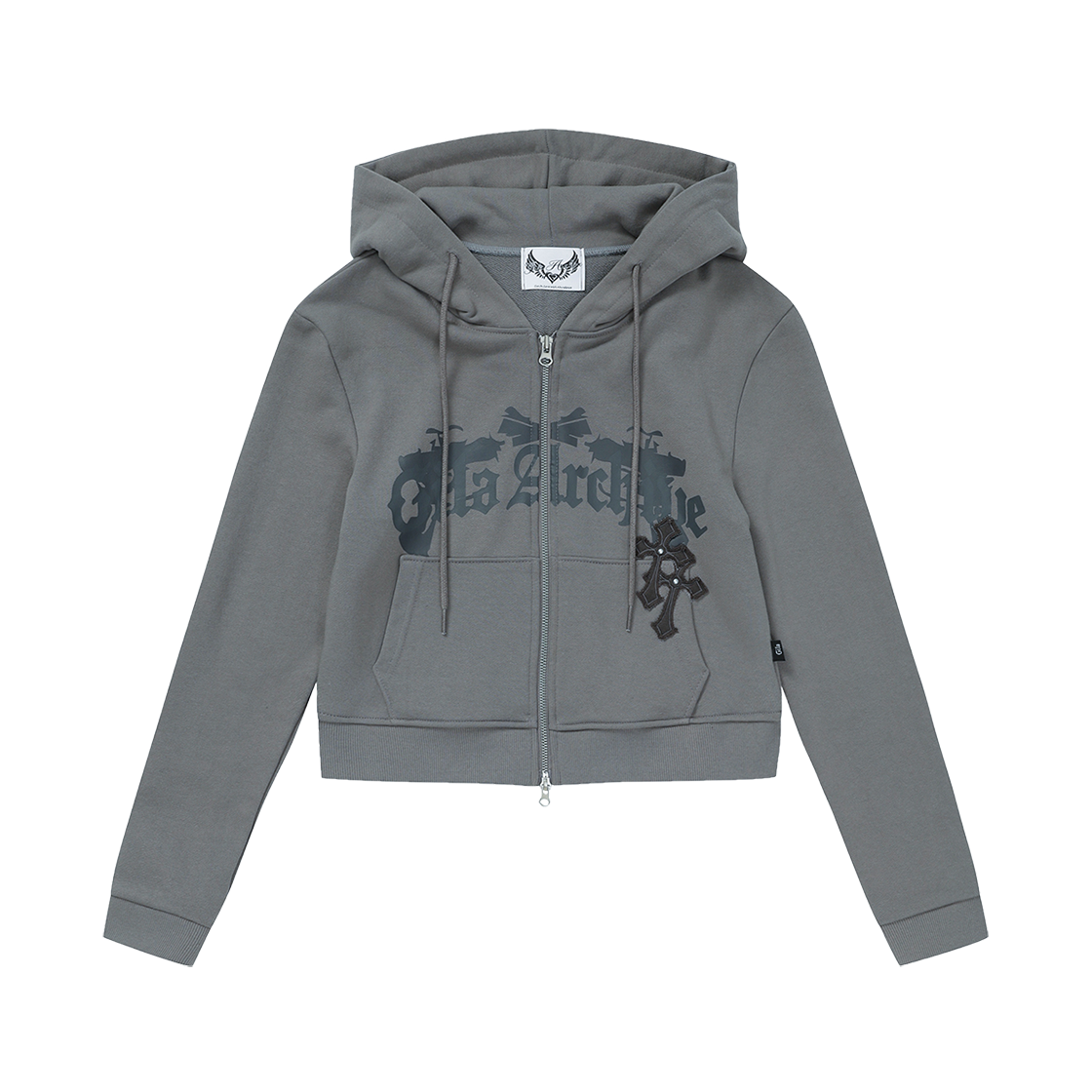 GL25FAJK05BE Gila Archive Cross Patched Pistol Hooded Zip-Up Beige