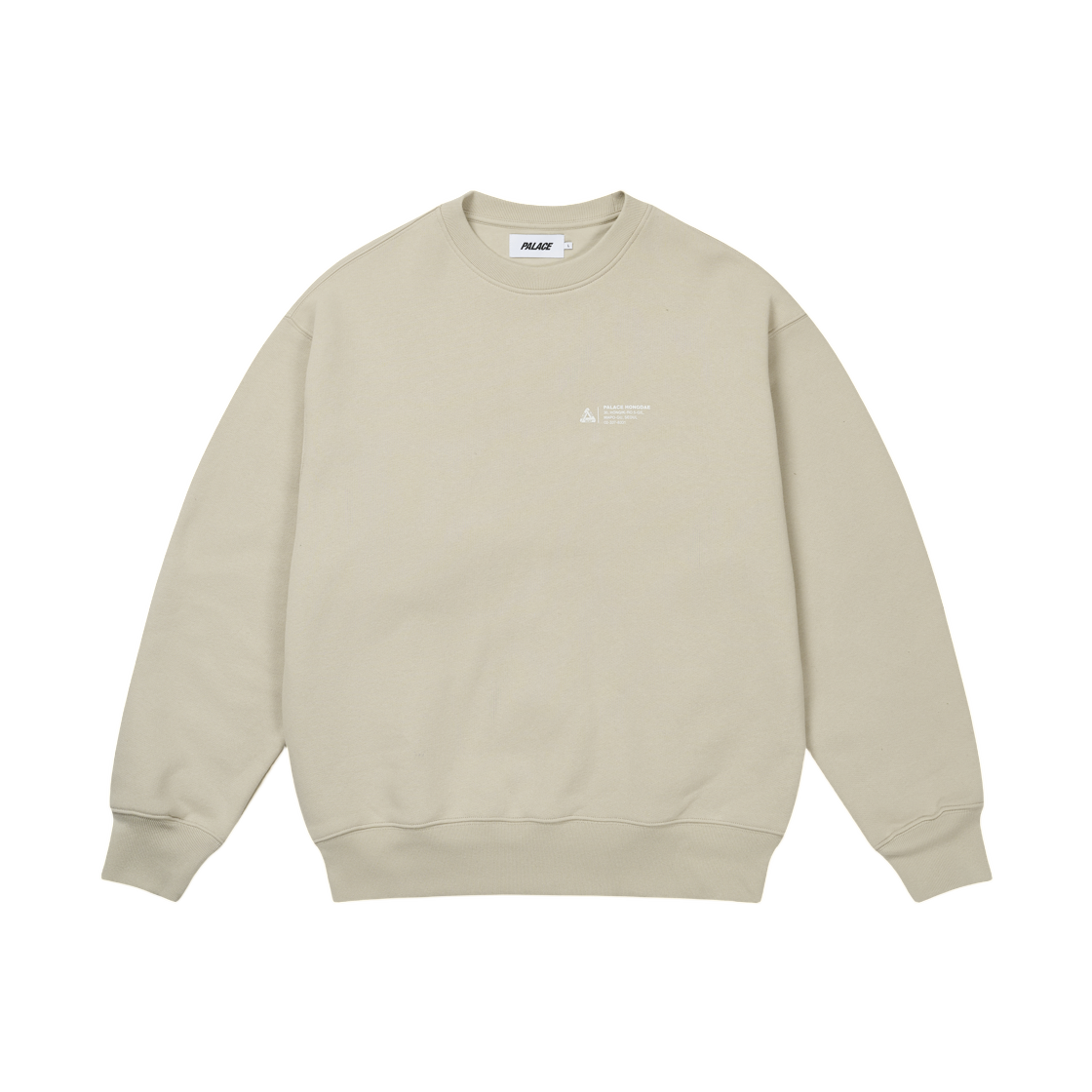 - Palace Shop Locator Crew Stoney Grey - 25FW