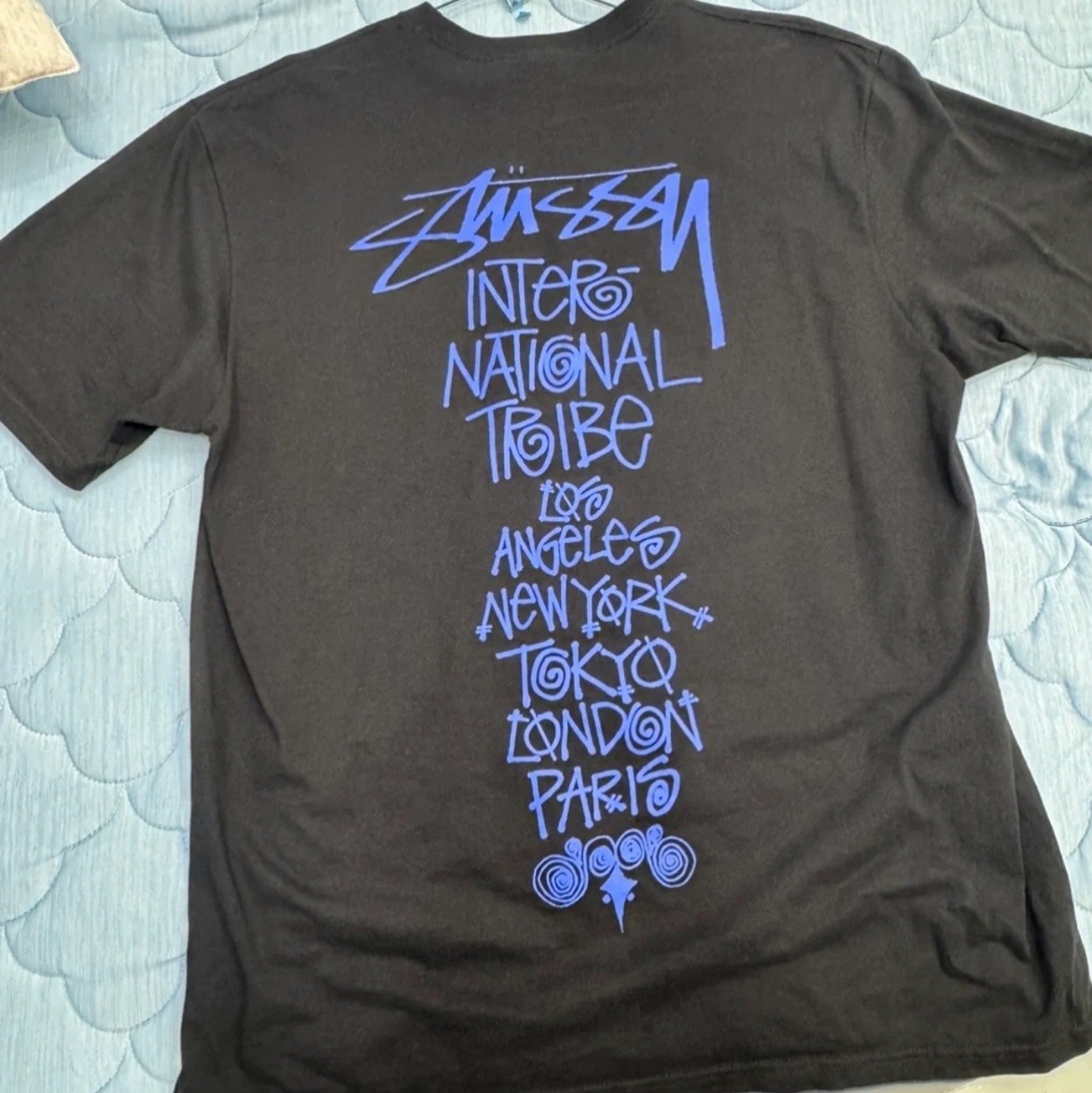 Stussy Tribe Stack T-Shirt Black 착용 스타일