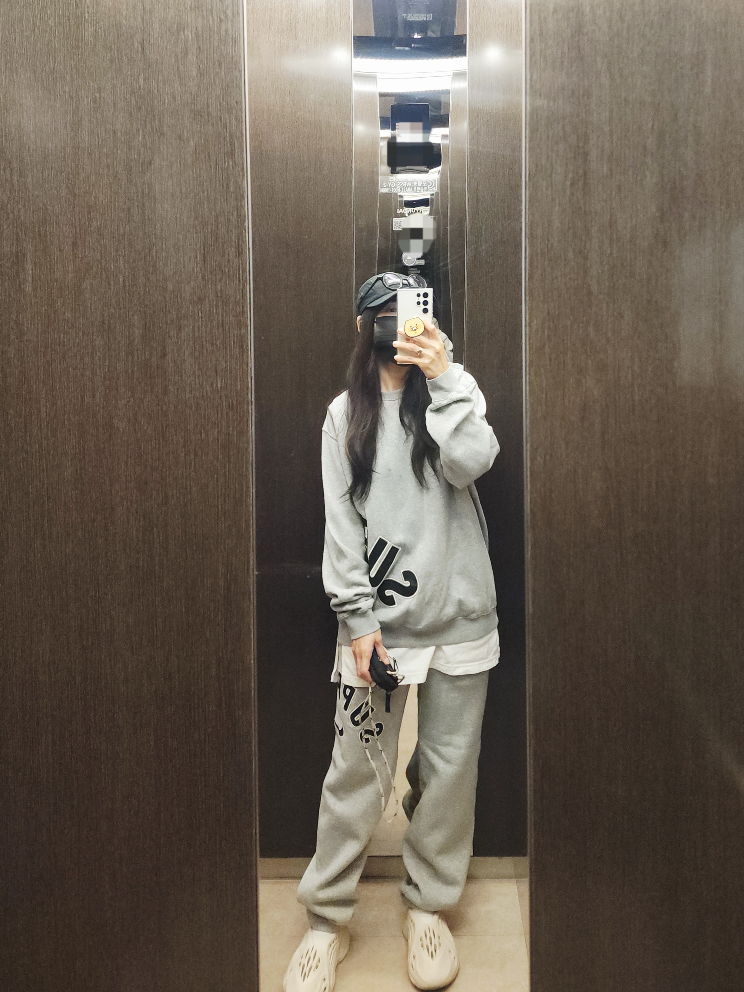 Supreme x Nike Arc Sweatpants Heather Grey - 22SS, Supreme x Nike Arc Crewneck Heather Grey - 22SS 착용 스타일