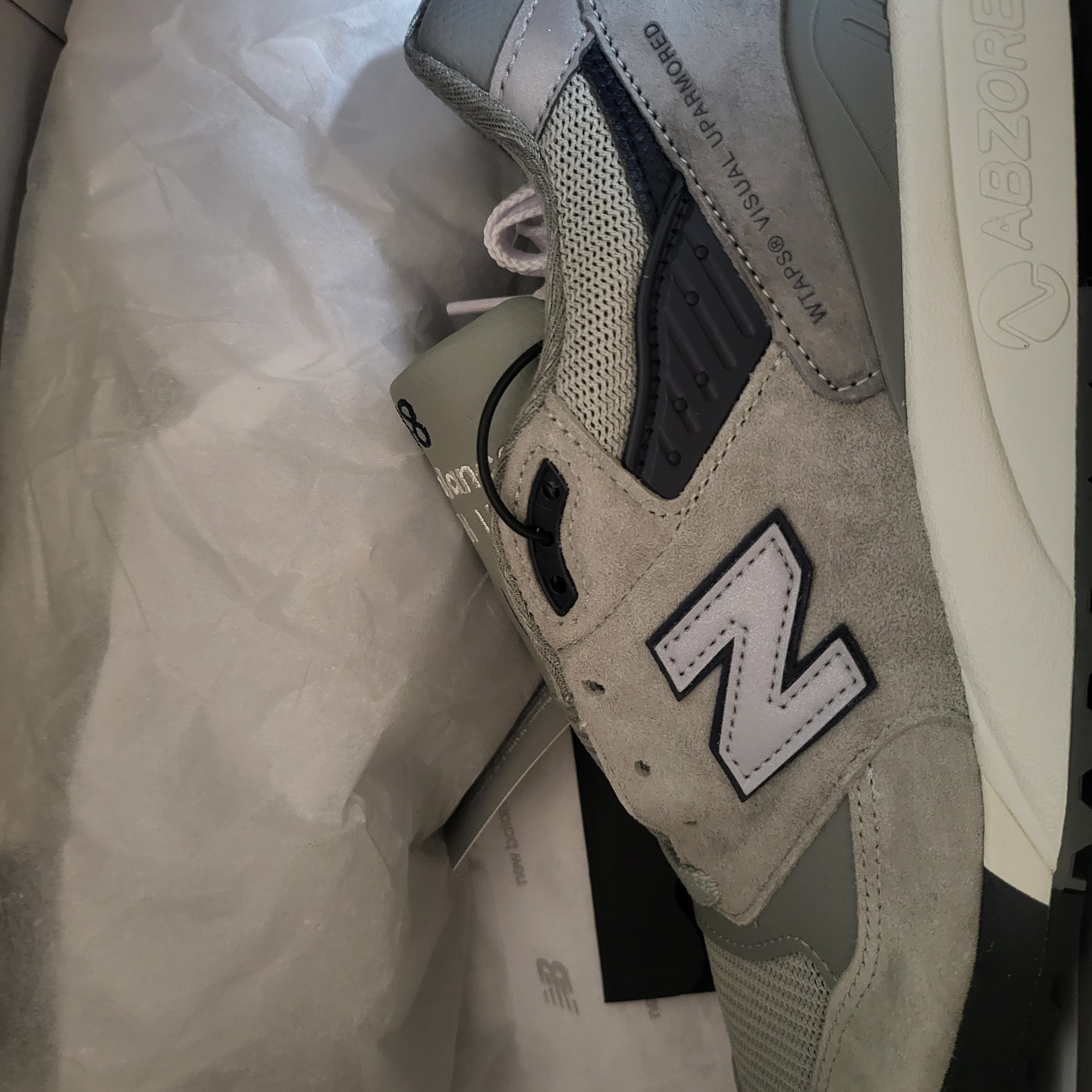 New Balance x WTAPS 998 Made in USA Gray 착용 스타일