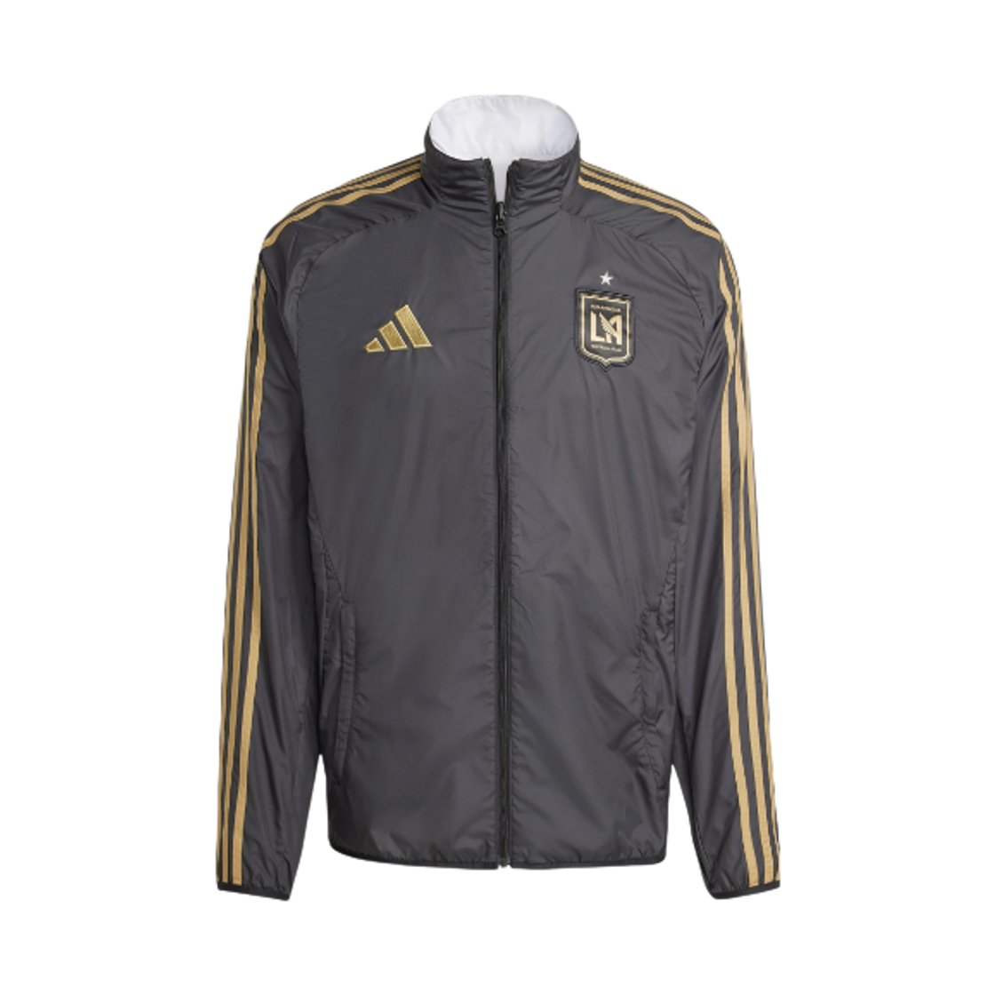 아디다스 LAFC 리버시블 앤섬 자켓 블랙 - US 사이즈 (논 마킹 버전)(Adidas LAFC Reversible Anthem Jacket Black - US Sizing (Non Marking Ver.)) - 1