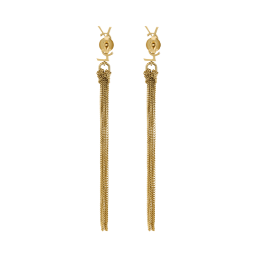 (W) 생로랑 메탈 카산드라 태슬 이어링 골드((W) Saint Laurent Cassandre Tassel Earrings in Metal Gold) - 2
