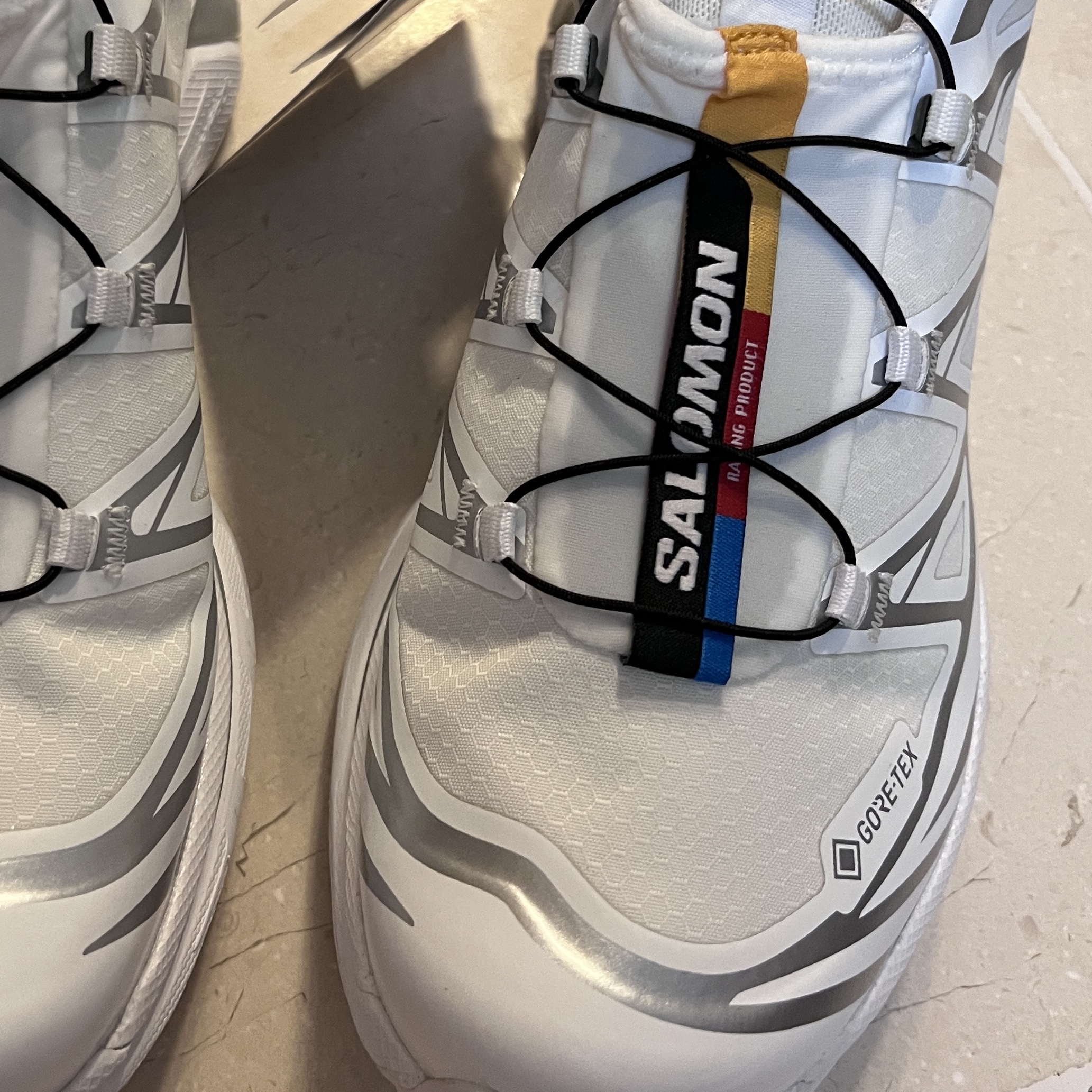 Salomon XT-6 Gore-Tex White Silver 착용 스타일
