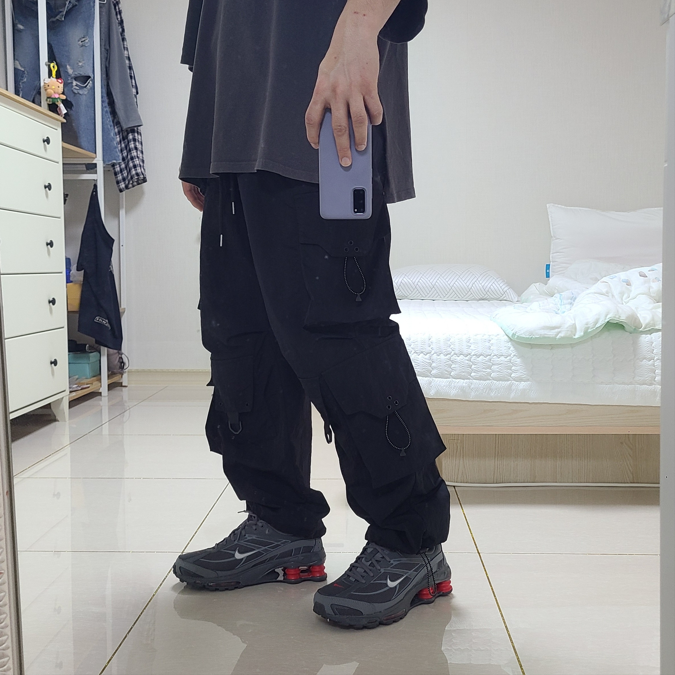 Nike Shox Ride 2 Light Graphite Anthracite, Nike Shox Ride 2 Iron Grey and Anthracite 착용 스타일 - 2