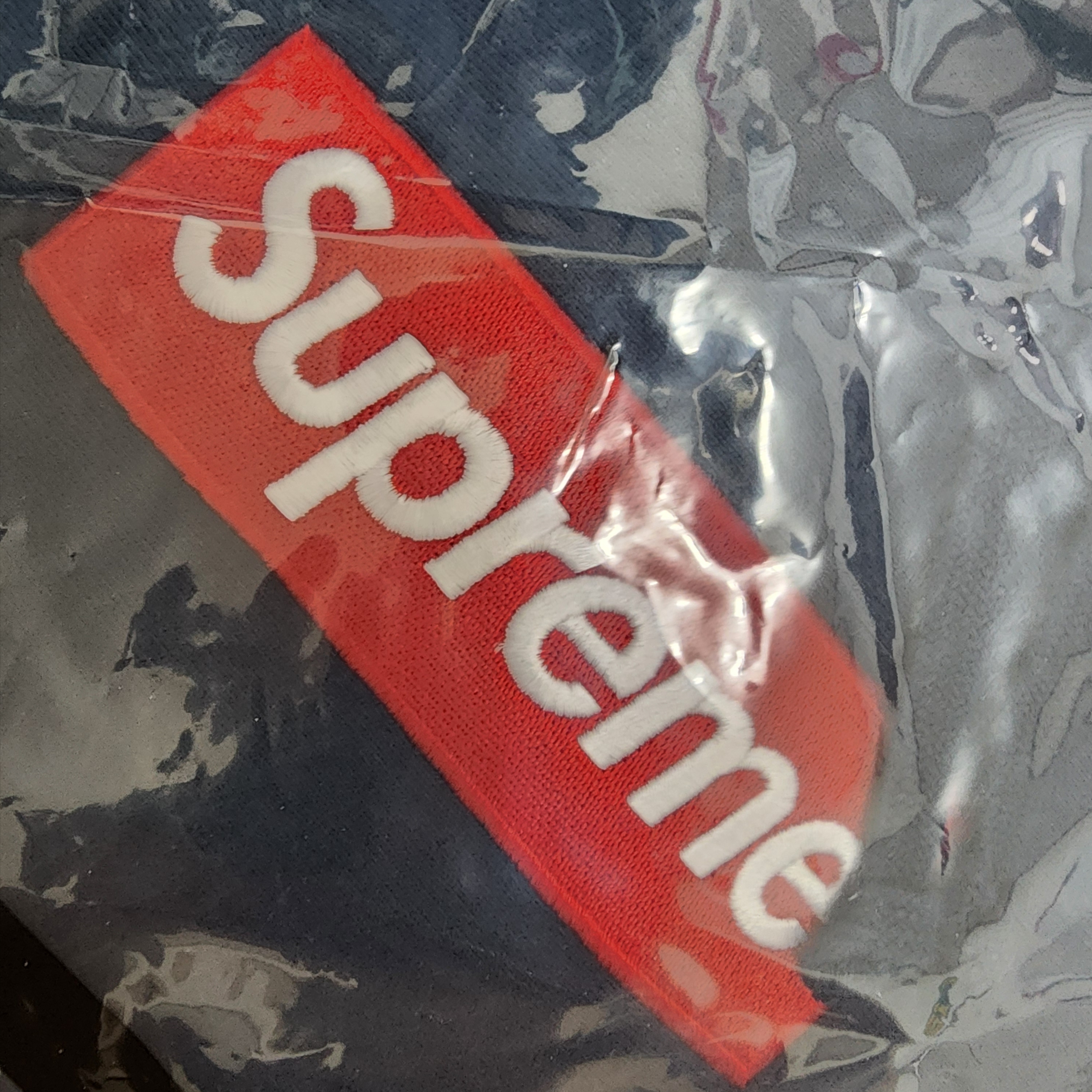Supreme Box Logo Hooded Sweatshirt Navy - 24FW 착용 스타일