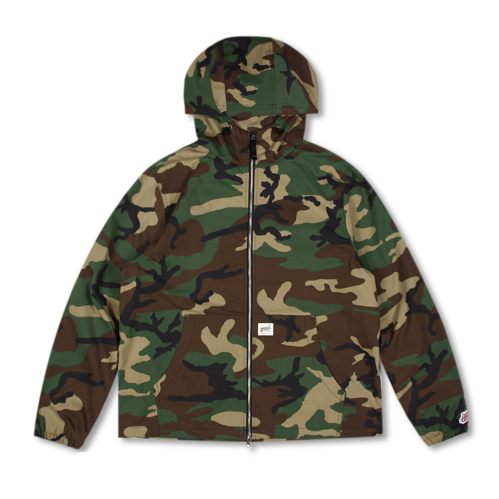 P00000IV Weird World Camo Wavelogo Hoodie zip-up Woodlandcamo