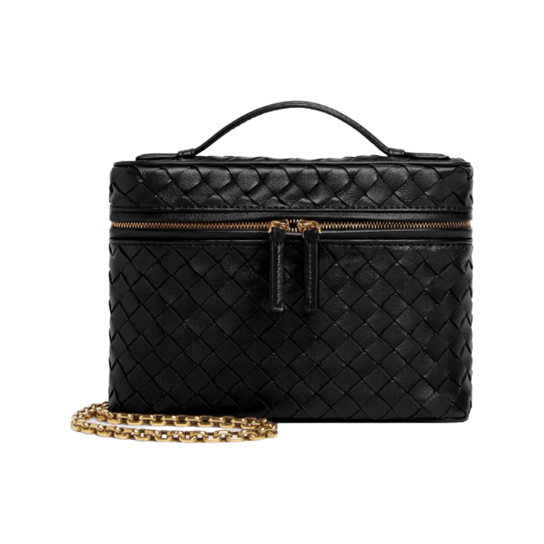 843800V60G01019 Bottega Veneta Small Soft Vanity Case Black