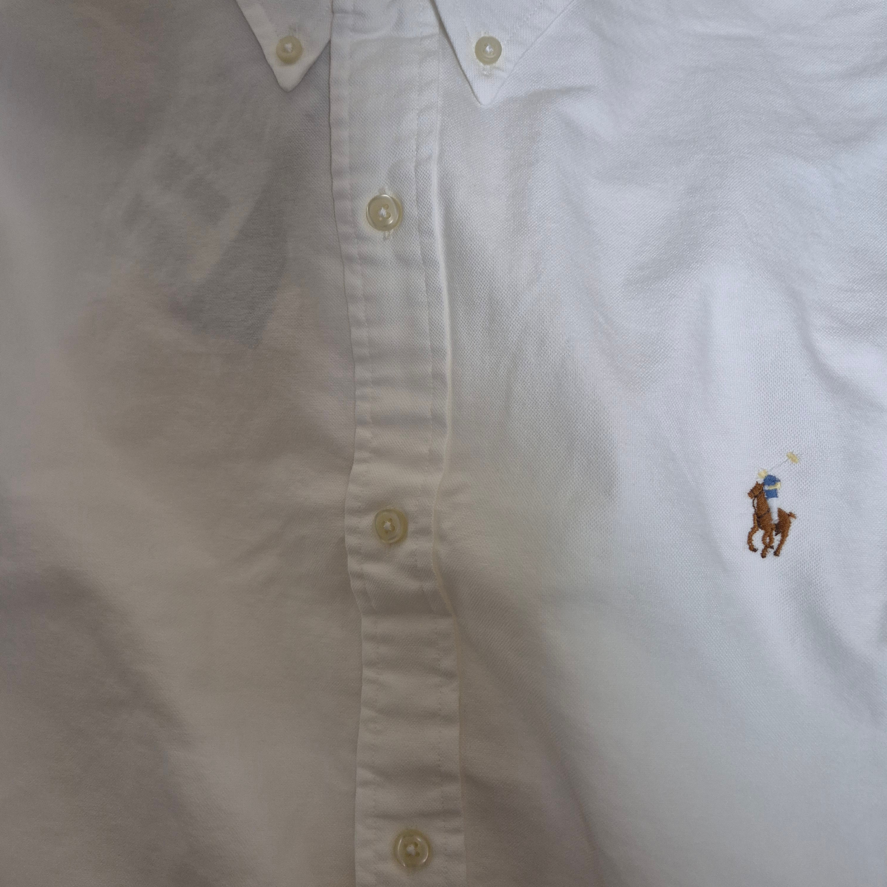 [20% 적립] Polo Ralph Lauren Custom Fit Oxford Shirt White - 24FW 착용 스타일