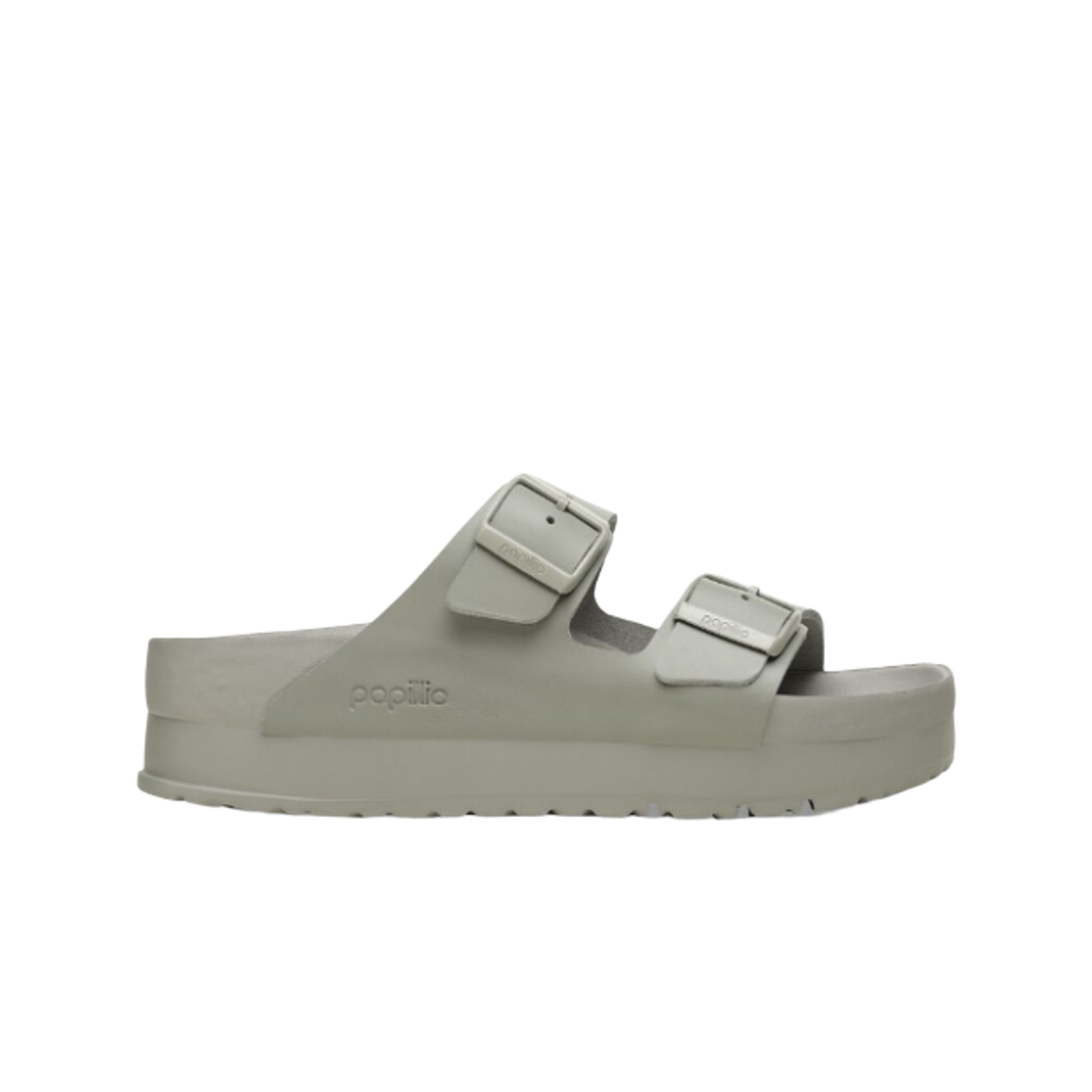 버켄스탁 아리조나 PAP 플렉스 플랫폼 내츄럴 레더 미네랄 그레이 - 내로우(Birkenstock Arizona PAP Flex Platform Natural Leather Mineral Gray - Narrow)