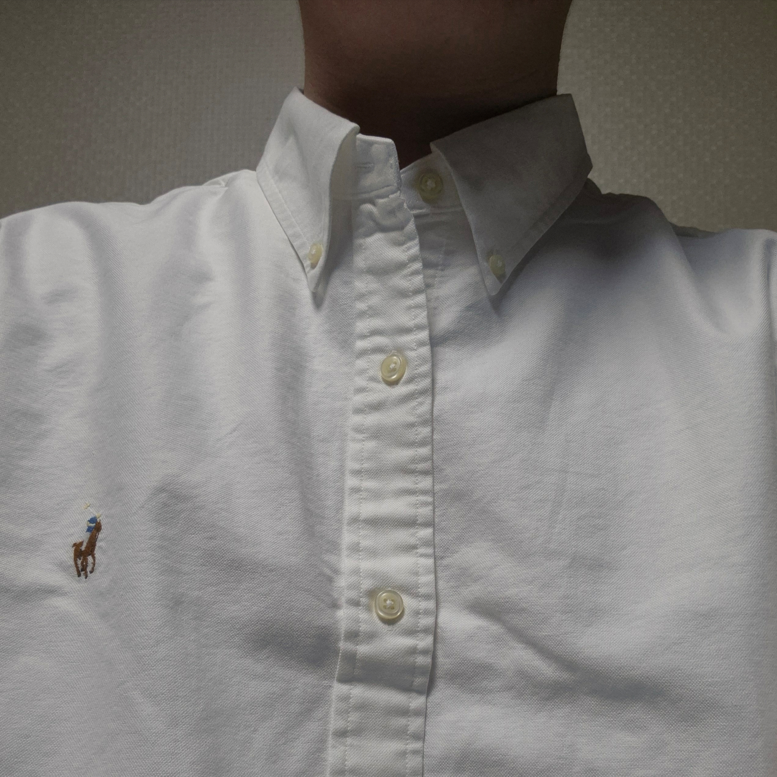 [20% 적립] Polo Ralph Lauren Custom Fit Oxford Shirt White - 24FW 착용 스타일