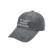 LAZYZ Sleep More Corduroy Ball Cap - Dusty Gray