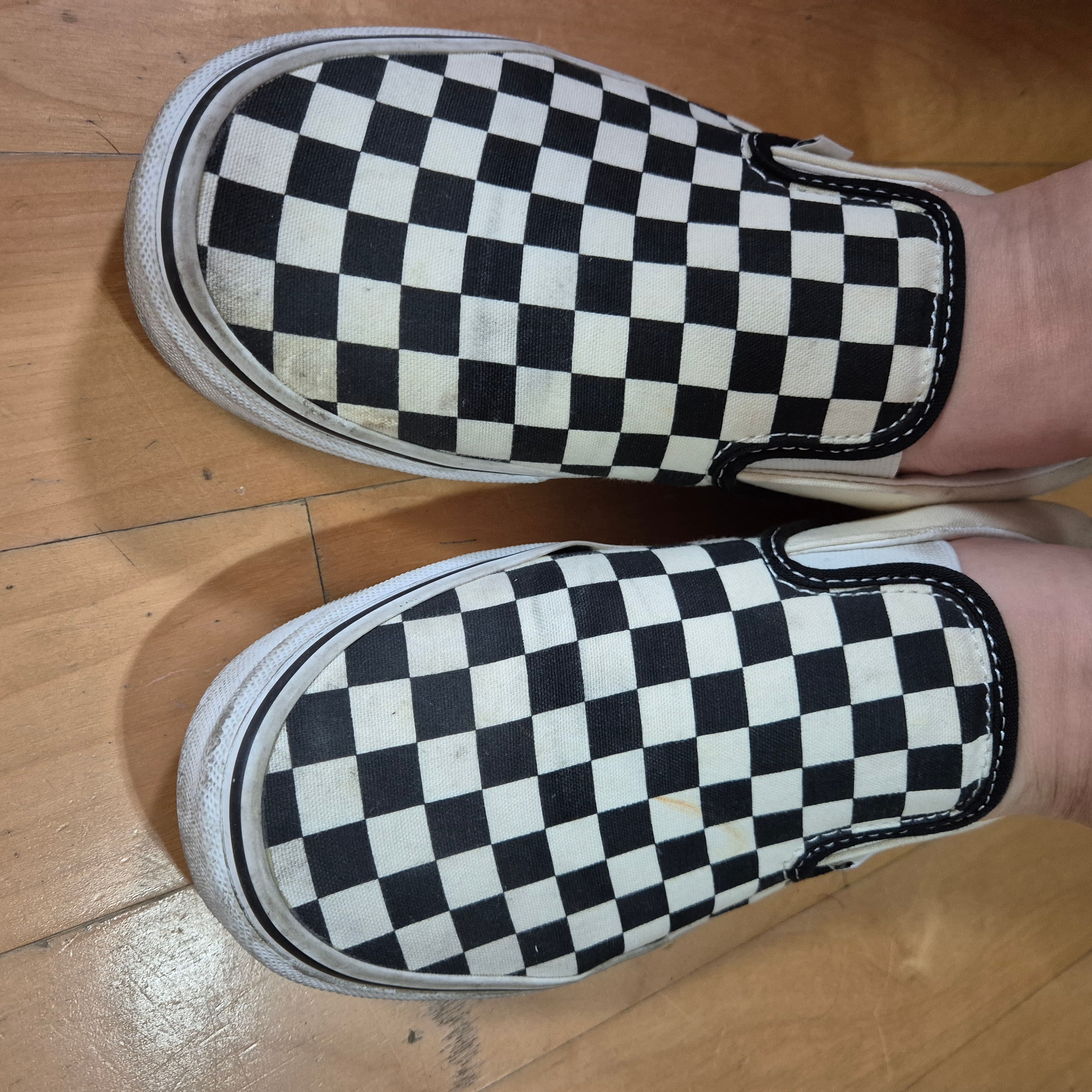 Vans Slip-On Checkerboard 착용 스타일