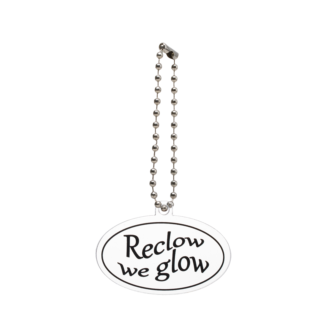 RECLOW Oval Logo Acrylic Keyring Clear RECLOW Oval Logo Acrylic Keyring Clear