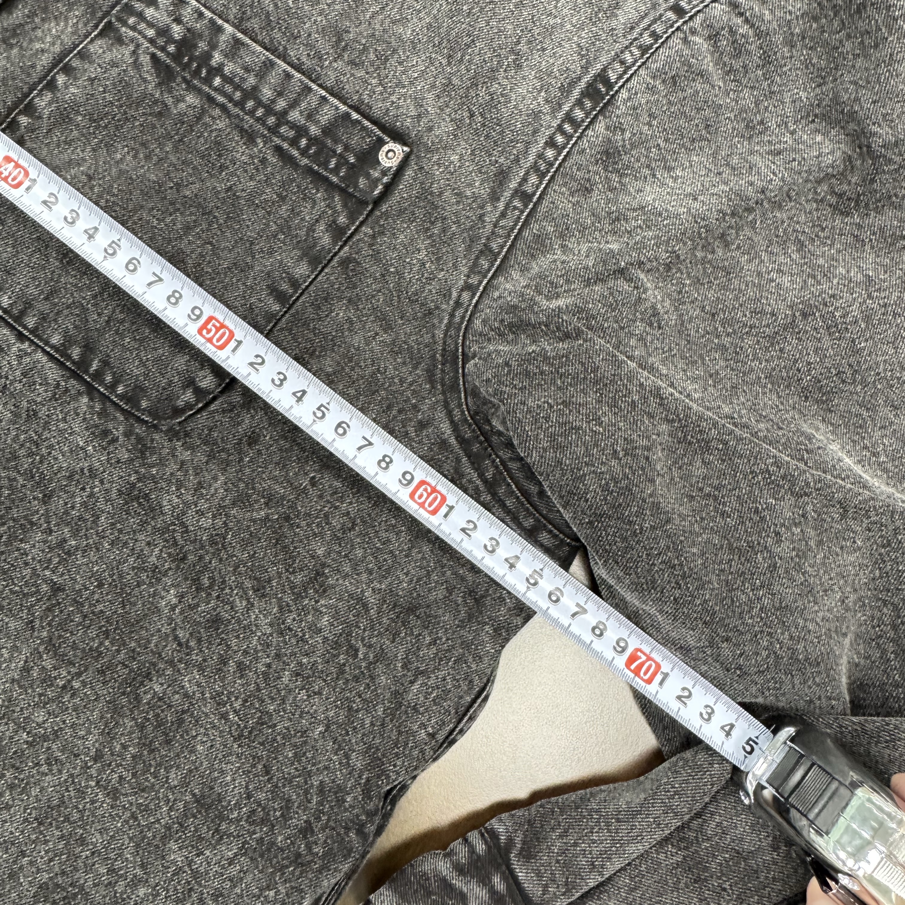 Supreme Shearling Lined Denim Work Shirt Black - 25FW 착용 스타일 - 2