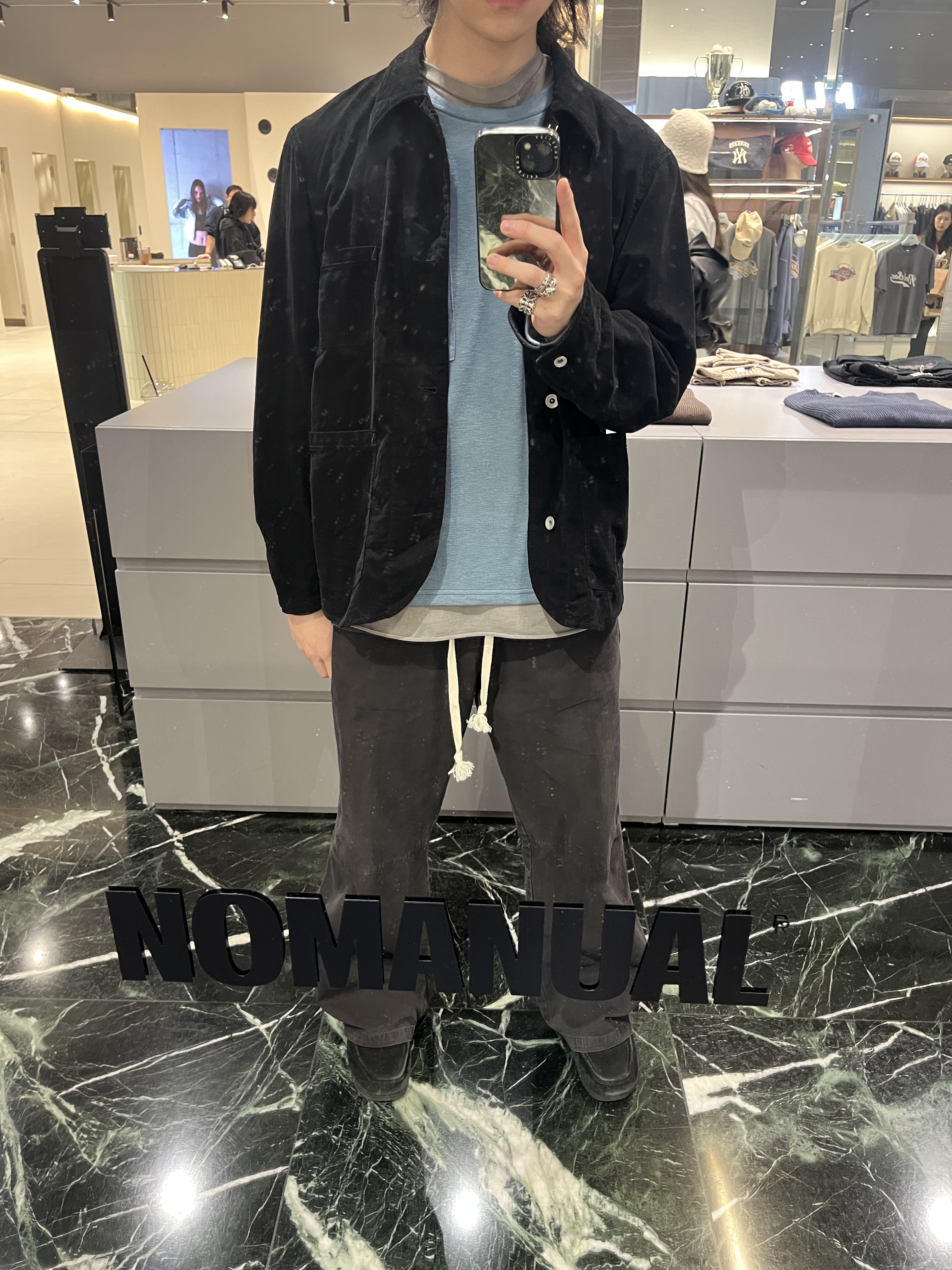 Polyteru Chore Jacket (Coverall Jacket) 23 ver. Black, [기간한정 20%쿠폰] Polyteru Human Index Human Pocket Long Sleeve Jade Blue 착용 스타일 - 1