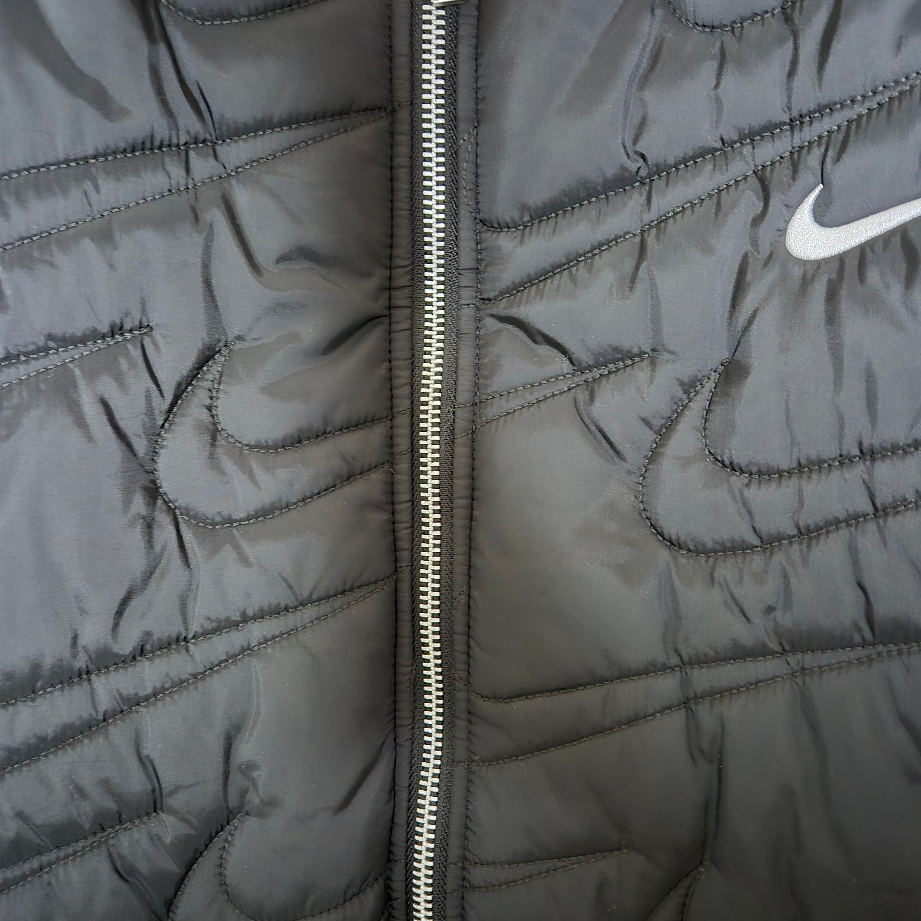 Nike NSW Swoosh Quilted Jacket Black - Asia 착용 스타일