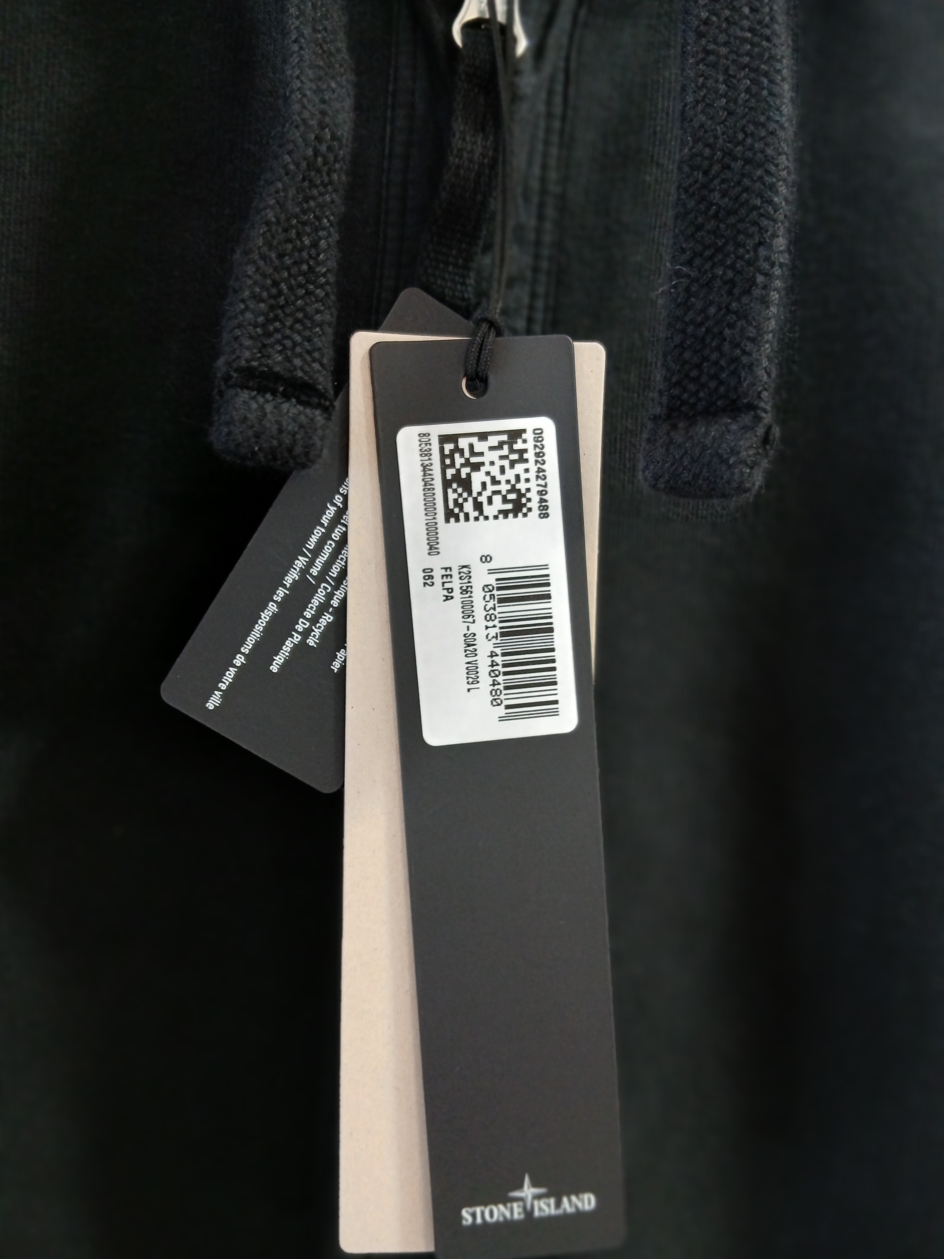 Stone Island 6100067 Brushed Organic Cotton Fleece Regular Fit Hooded Zip Up Sweatshirt Black - 25FW 착용 스타일 - 6