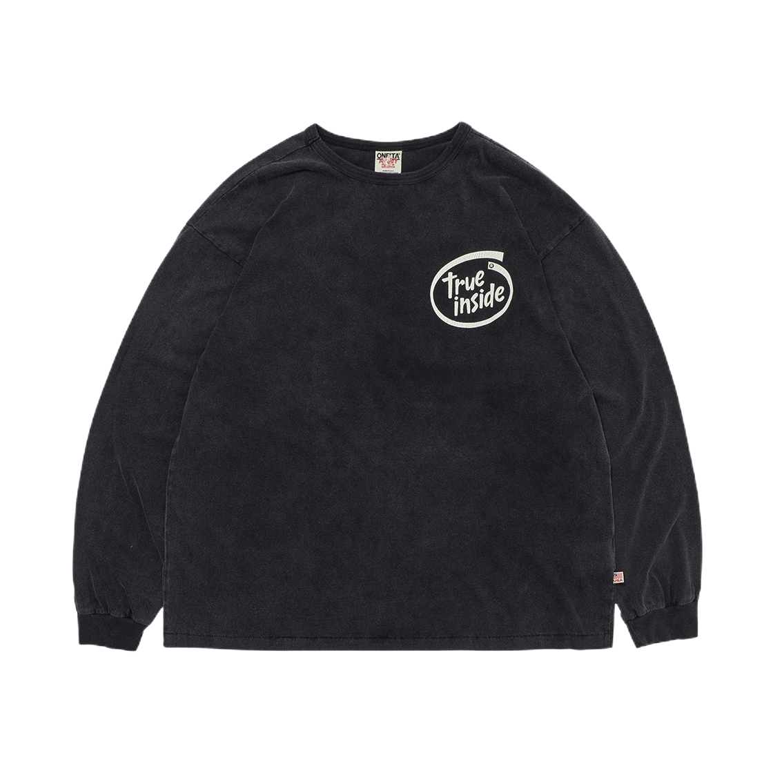 TRA3TSU703WBK True Religion x ONEITA P2 LONG SLEEVE_WASHED BLACK