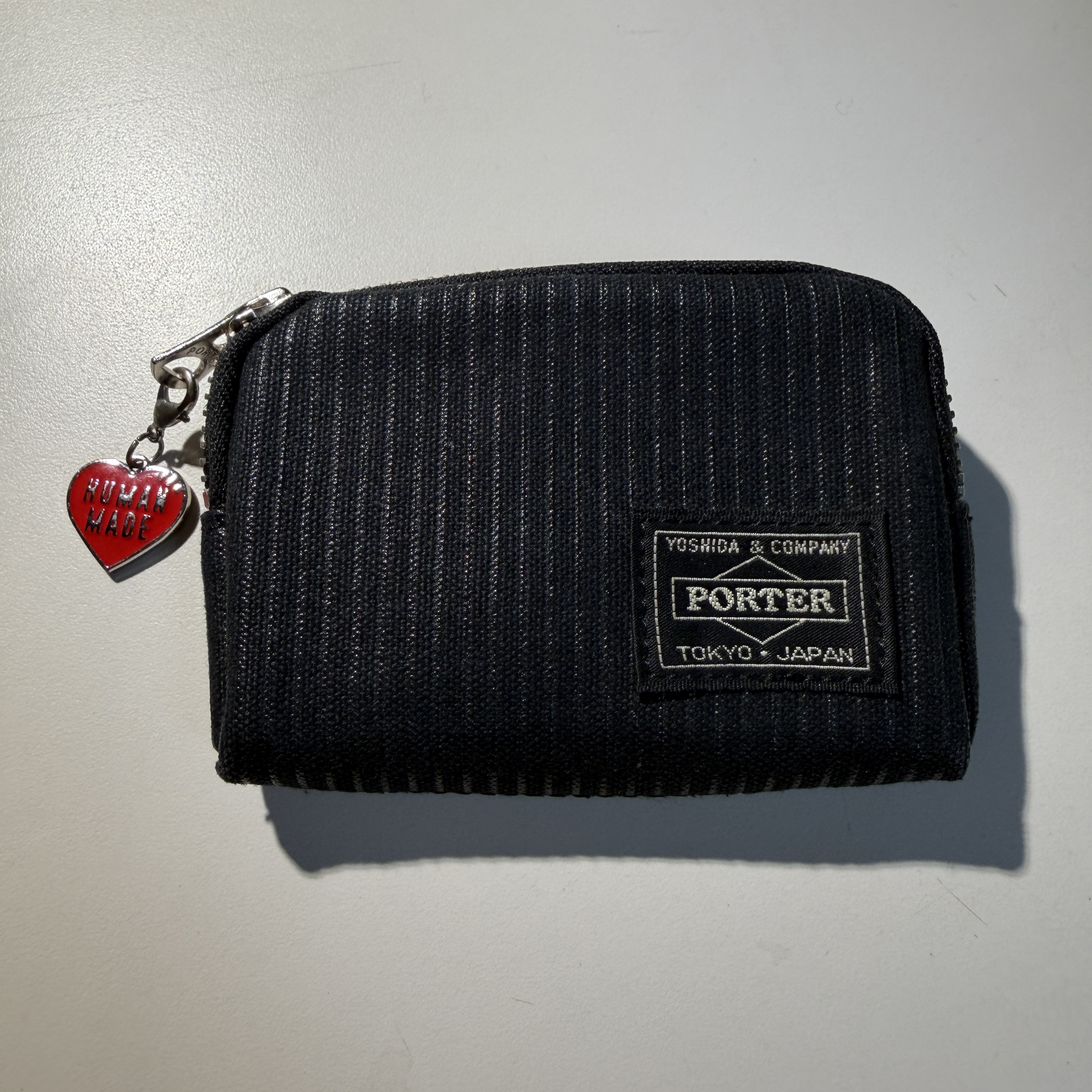 Porter Drawing Coin Key Case Black, Human Made Heart Mini Keycharm Red 착용 스타일