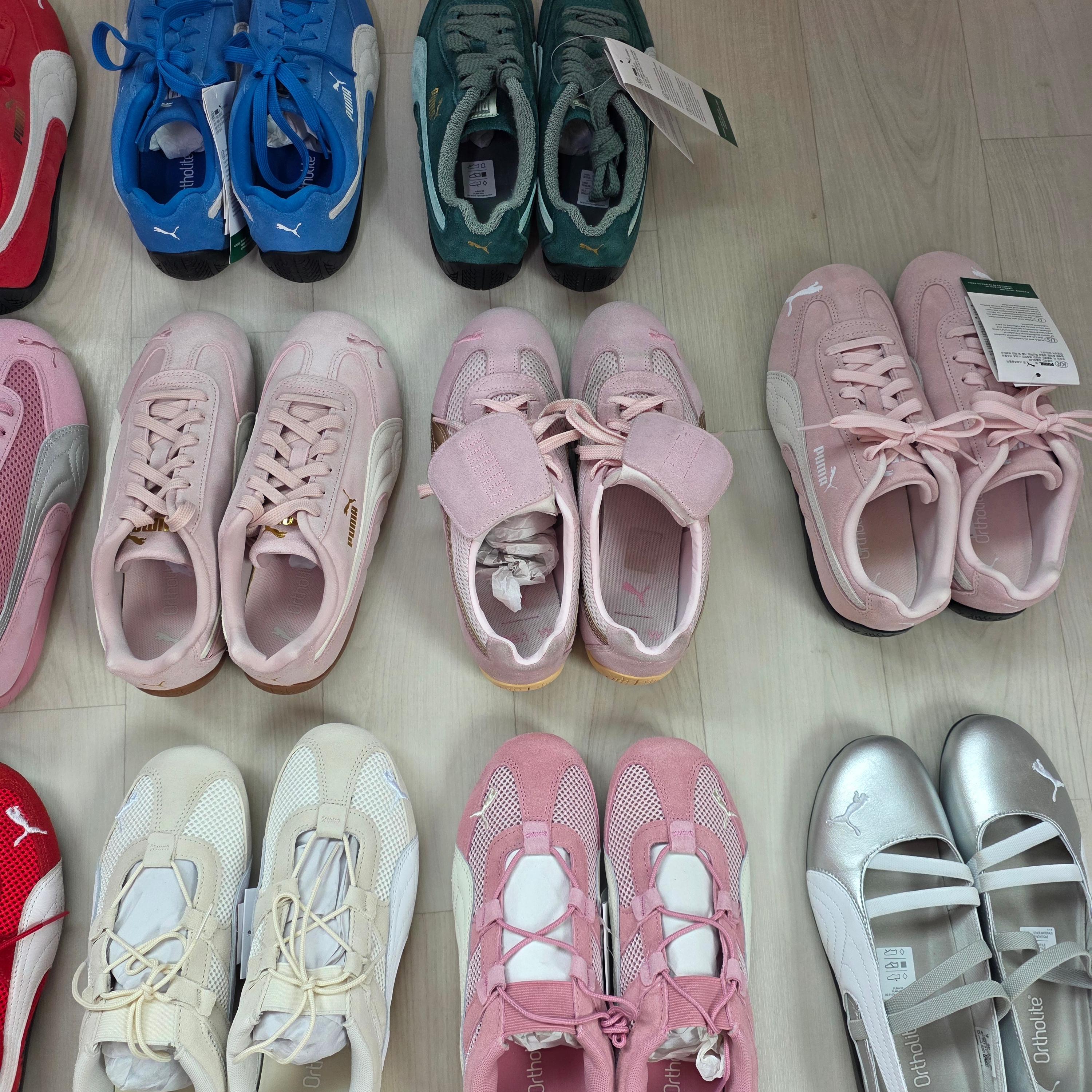 Puma Speedcat OG Red White, (W) Puma Speedcat Go Pink White 착용 스타일 - 3
