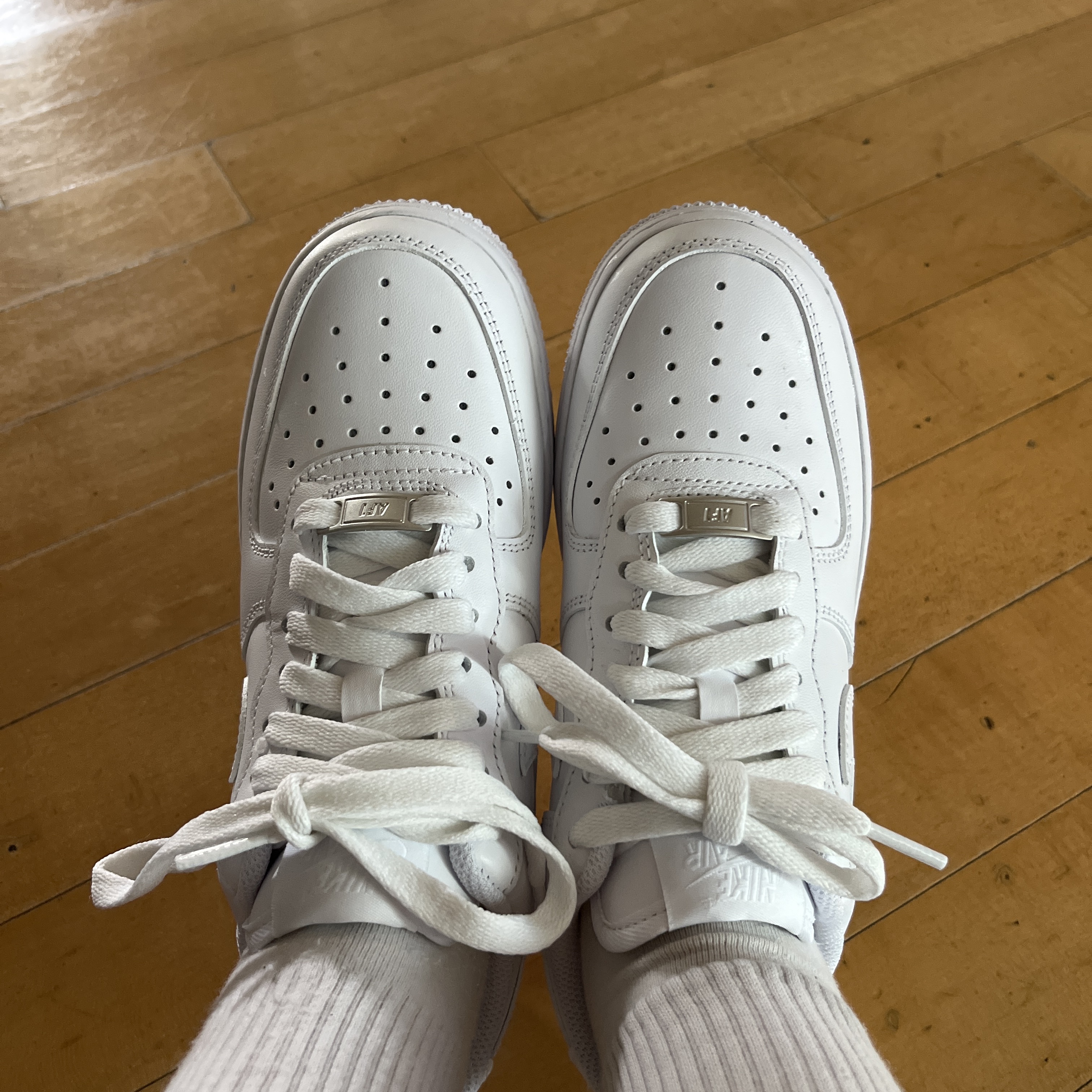 (W) Nike Air Force 1 '07 Low White 착용 스타일
