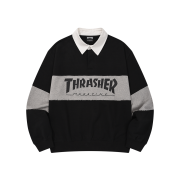 THRASHER Magazine Rugby Sweatshirt Black