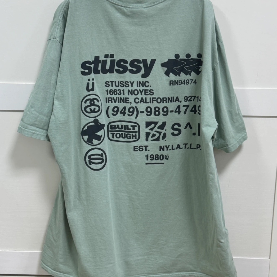 Stussy DNA Pigment Dyed T-Shirt Granite 착용 스타일