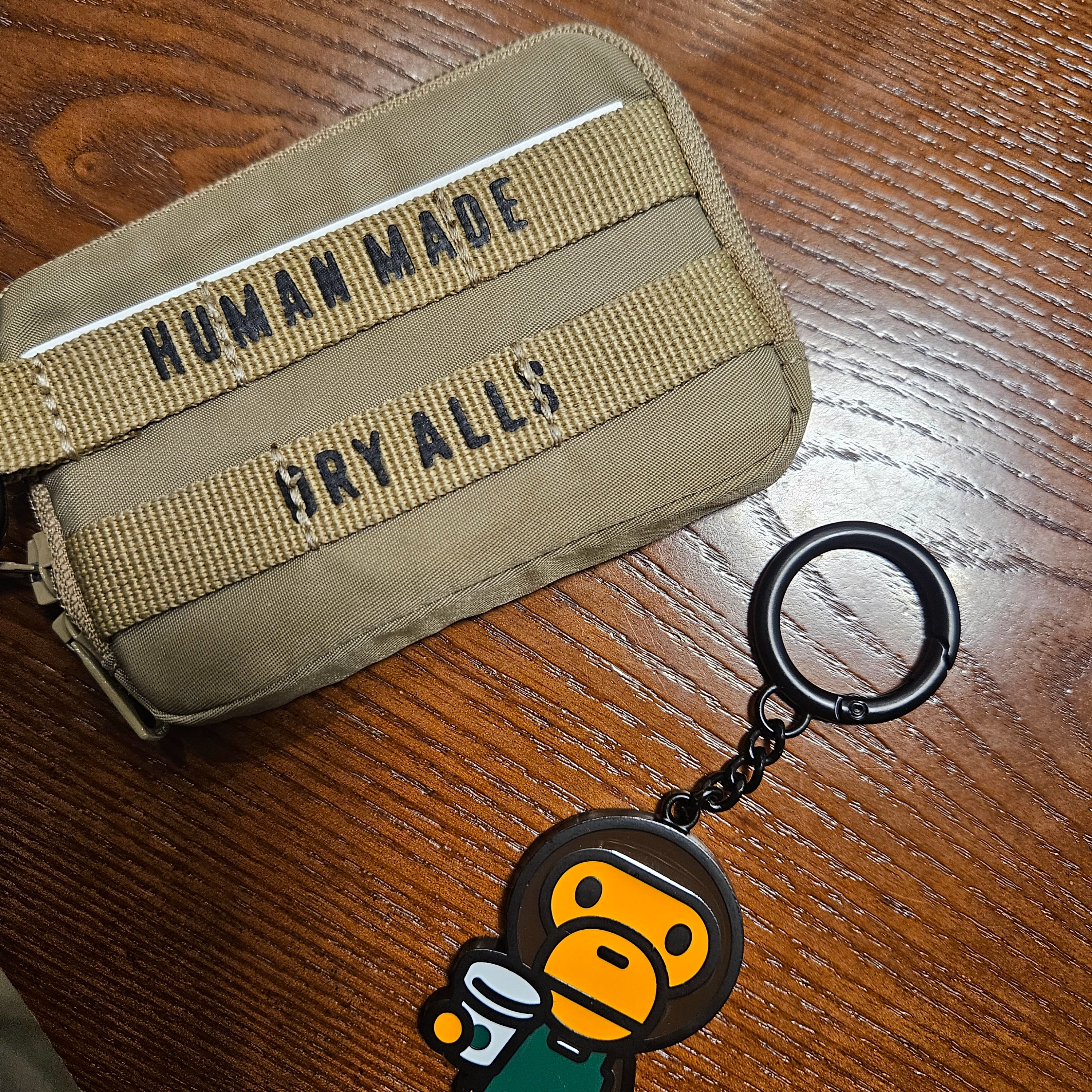 Human Made Military Card Case Beige 착용 스타일 - 1