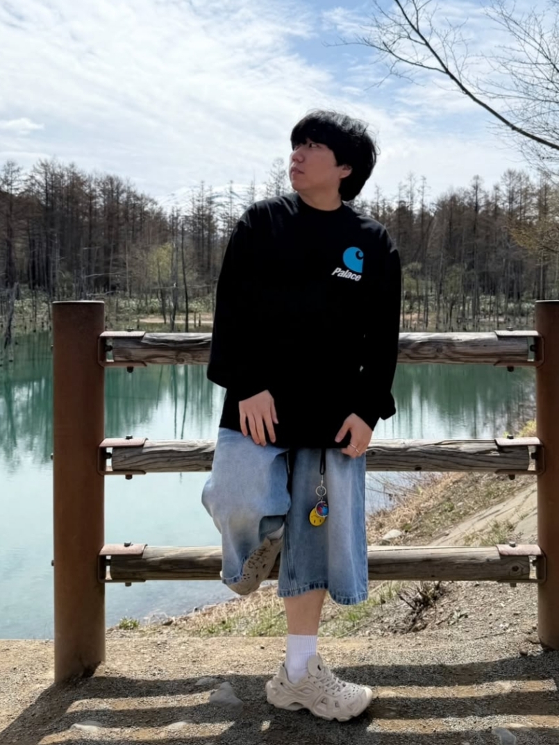 Palace x Carhartt WIP Logo Longsleeve Black - 24FW 착용 스타일