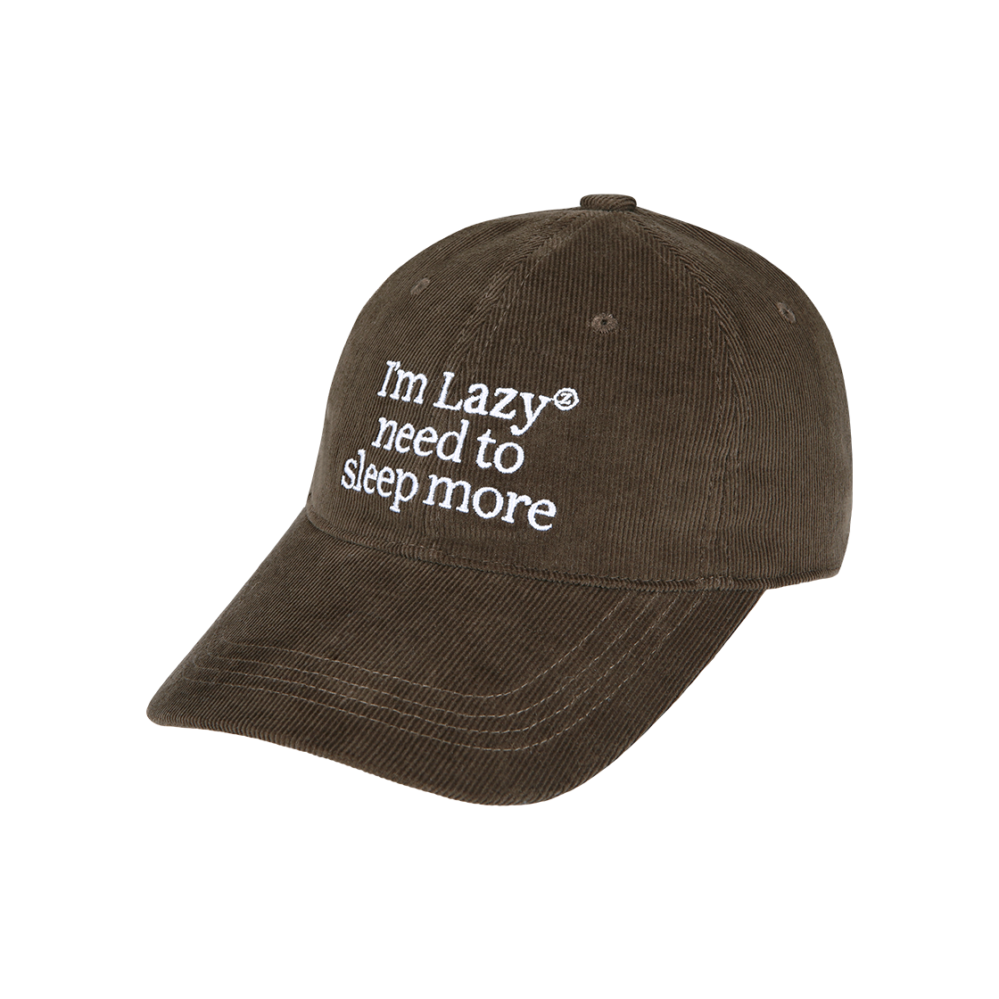레이지지 슬립모어 코듀로이 볼캡 브라운(LAZYZ Sleep More Corduroy Ball Cap - Brown)
