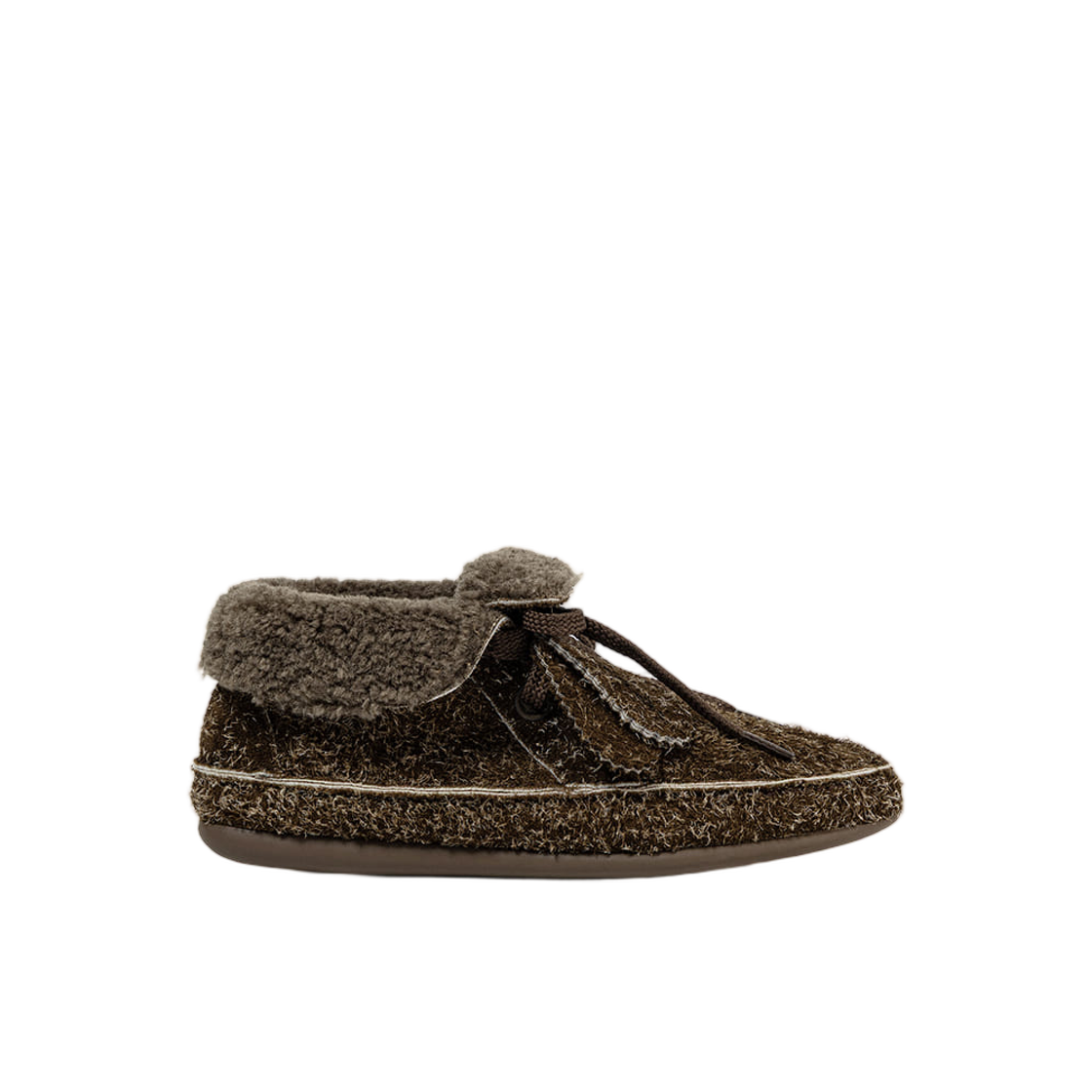 LW256-SO03 (W) Low Classic Shearling Moccasin Dark Brown