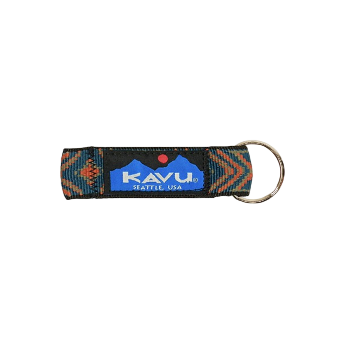 P0000EIR KAVU Key Chain Teal Geo