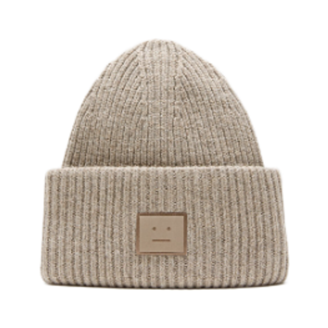 C40424-DRN/FA-UX-HATS000254 Acne Studios Large Face Logo Beanie Greige Melange