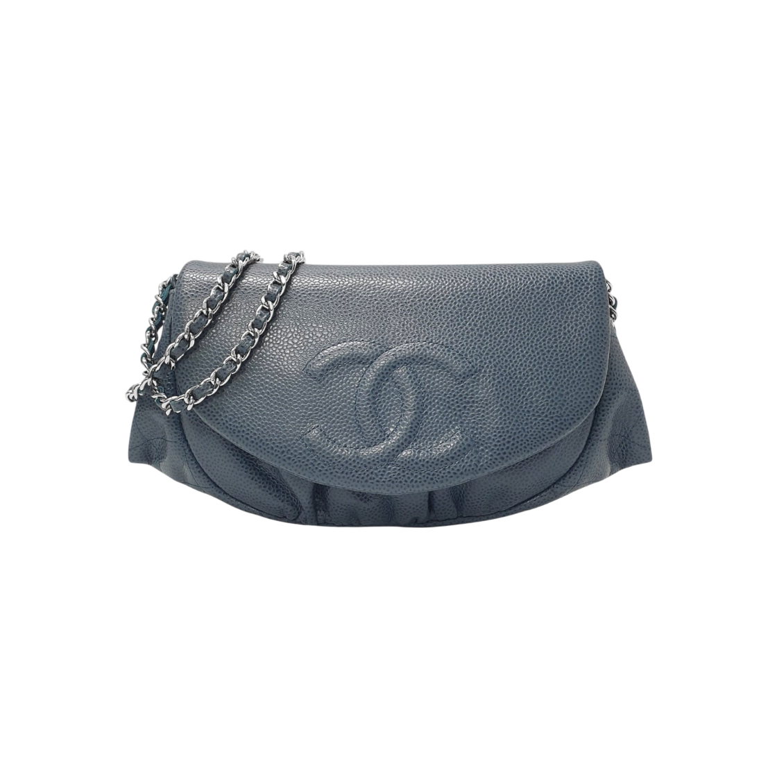 샤넬 A40033 네이비 캐비어스킨 하프문 WOC 크로스백(Chanel Navy Caviar Skin Half Moon WOC Crossbody Bag) - 1