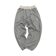 Undermycar Mu.145 Combi Waist Rib Wide Sweat Pants Melange Gray