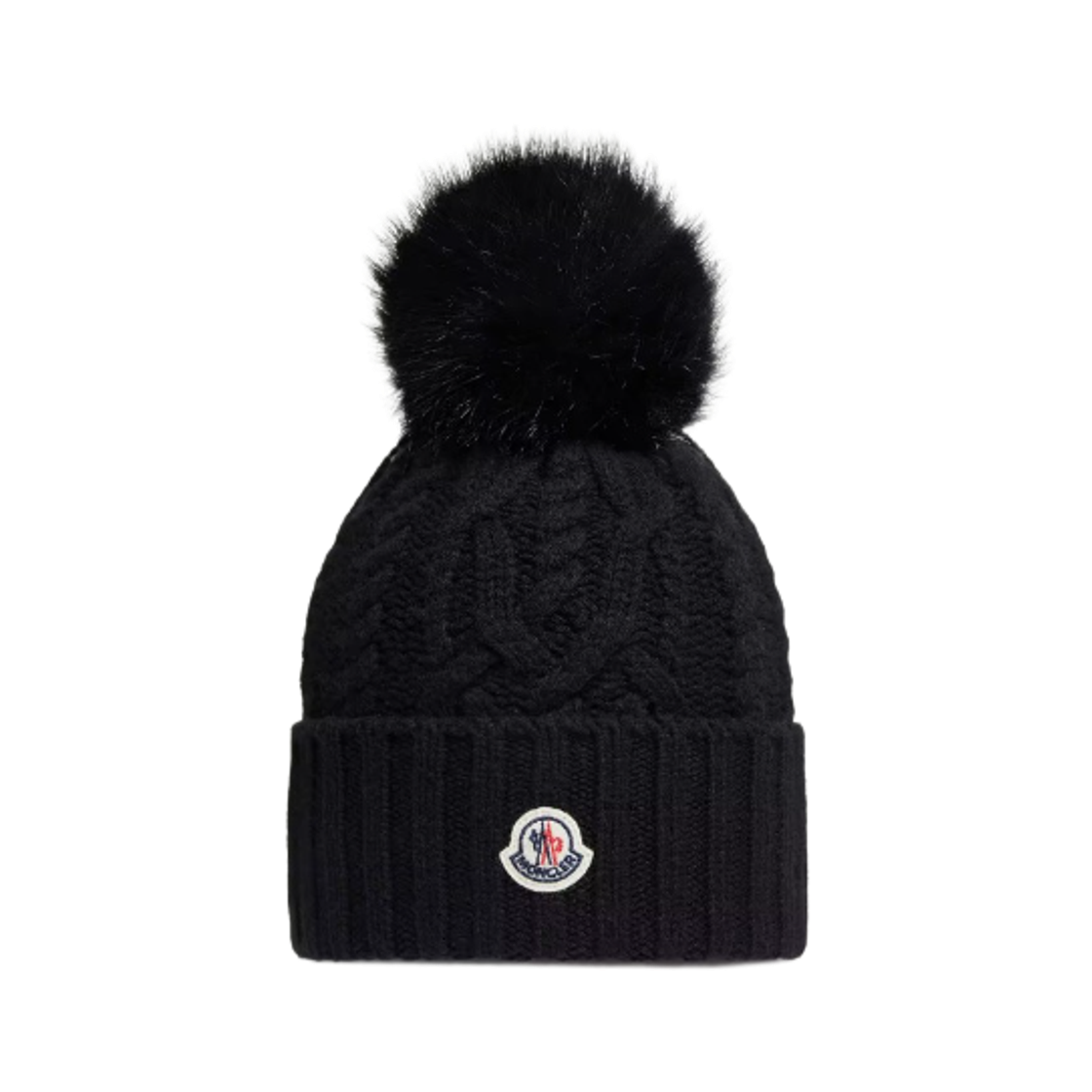 K2-093-3B00063-M4506-999 (W) Moncler Cashmere Blend Beanie with Pom Pom Black - 25FW