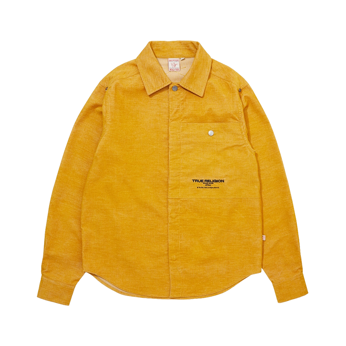 TRA3SHU102DYL True Religion SINGLE POCKET CORDUROY SHIRTS_DARK YELLOW