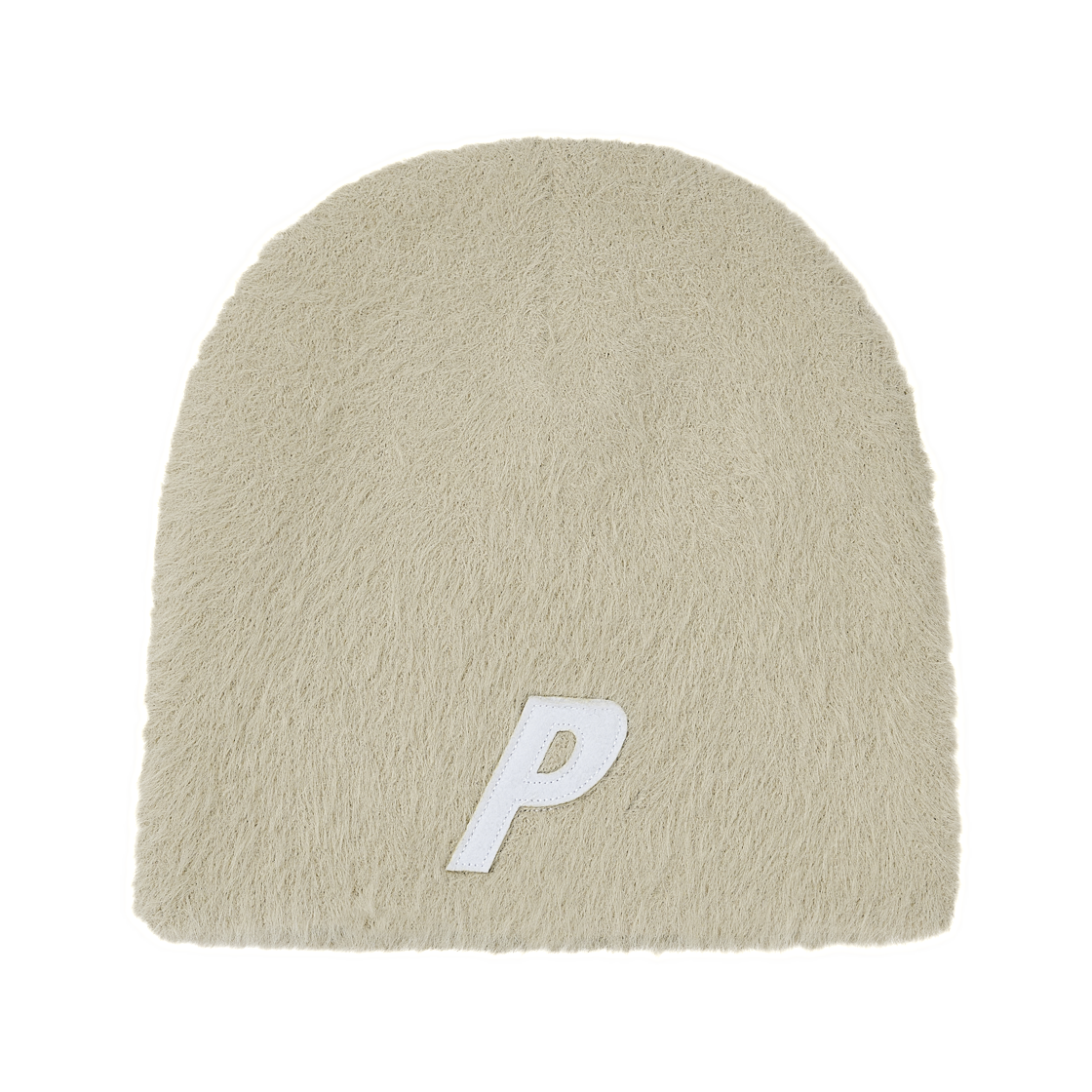- Palace Faux Mohair P Nein Cuff Beanie Stoney Grey - 25FW